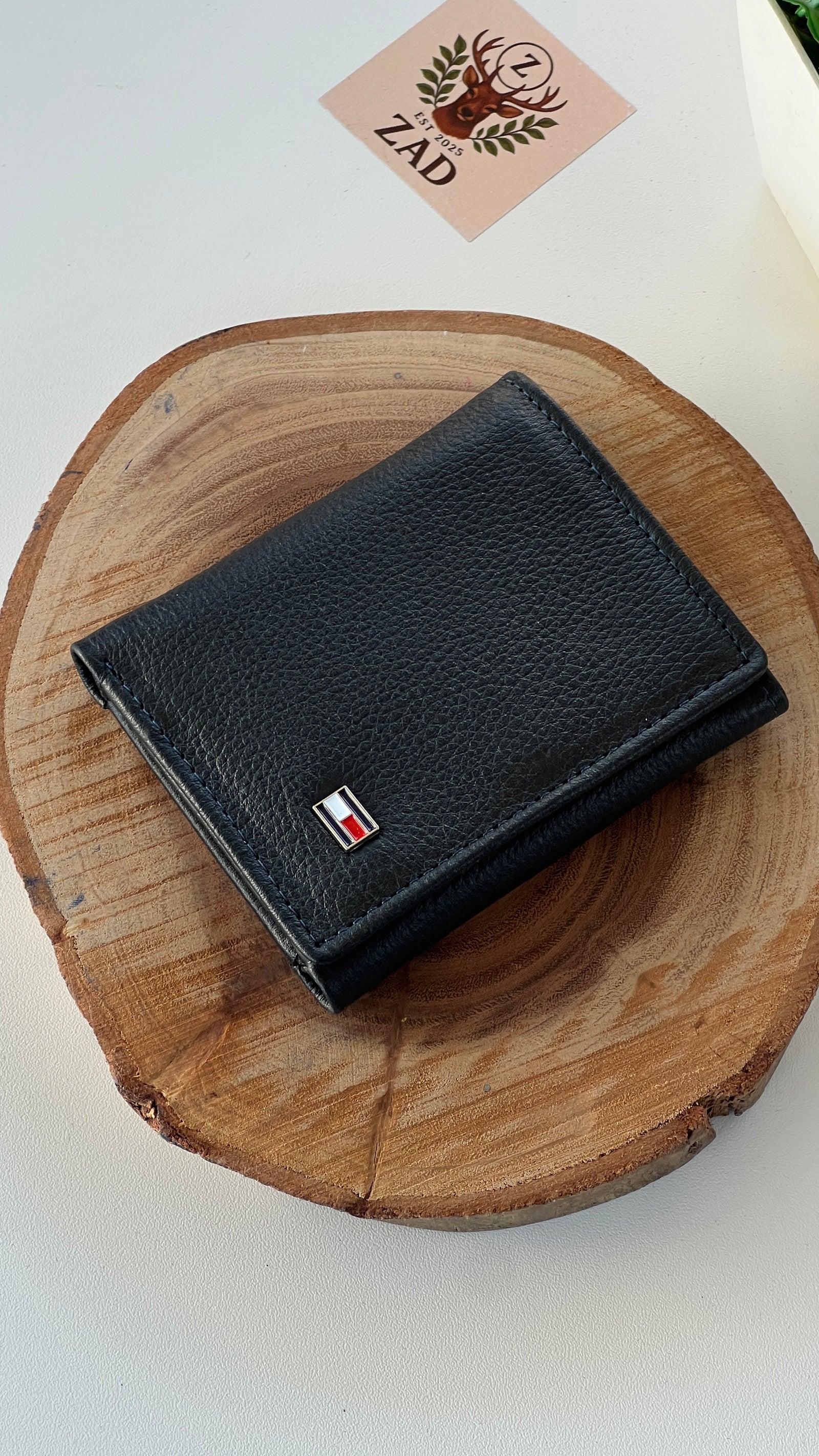 Tommy Hilfiger Leather Trifold Wallet – Premium Gift Packaging Included