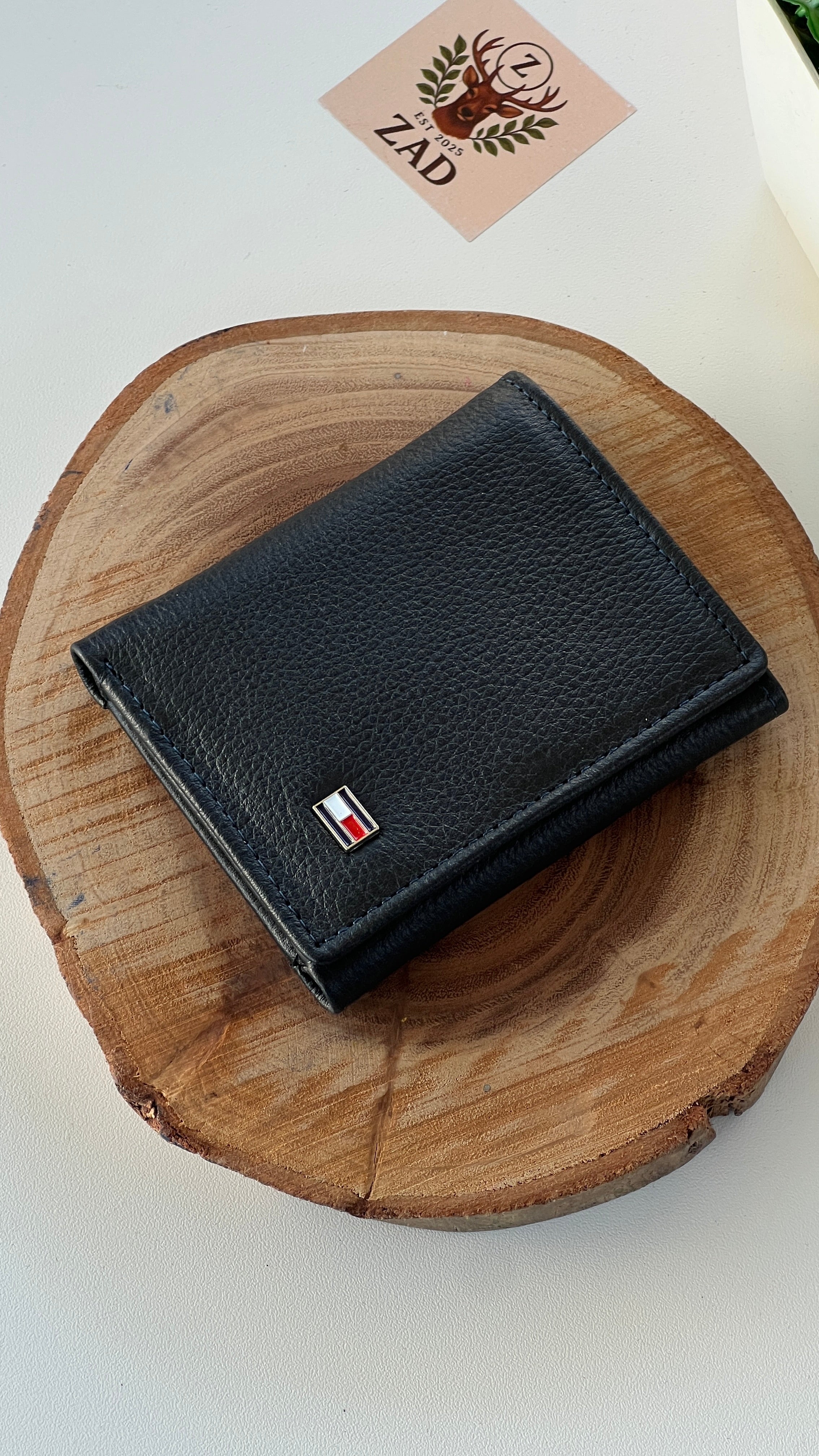 Tommy Hilfiger Leather Trifold Wallet – Premium Gift Packaging Included