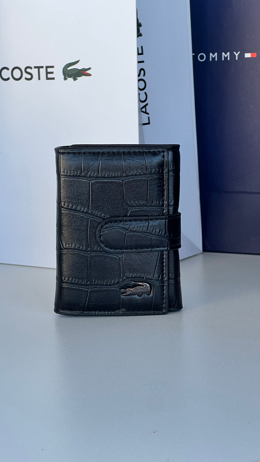 Lacoste Leather Trifold Wallet – Premium Gift Packaging Included