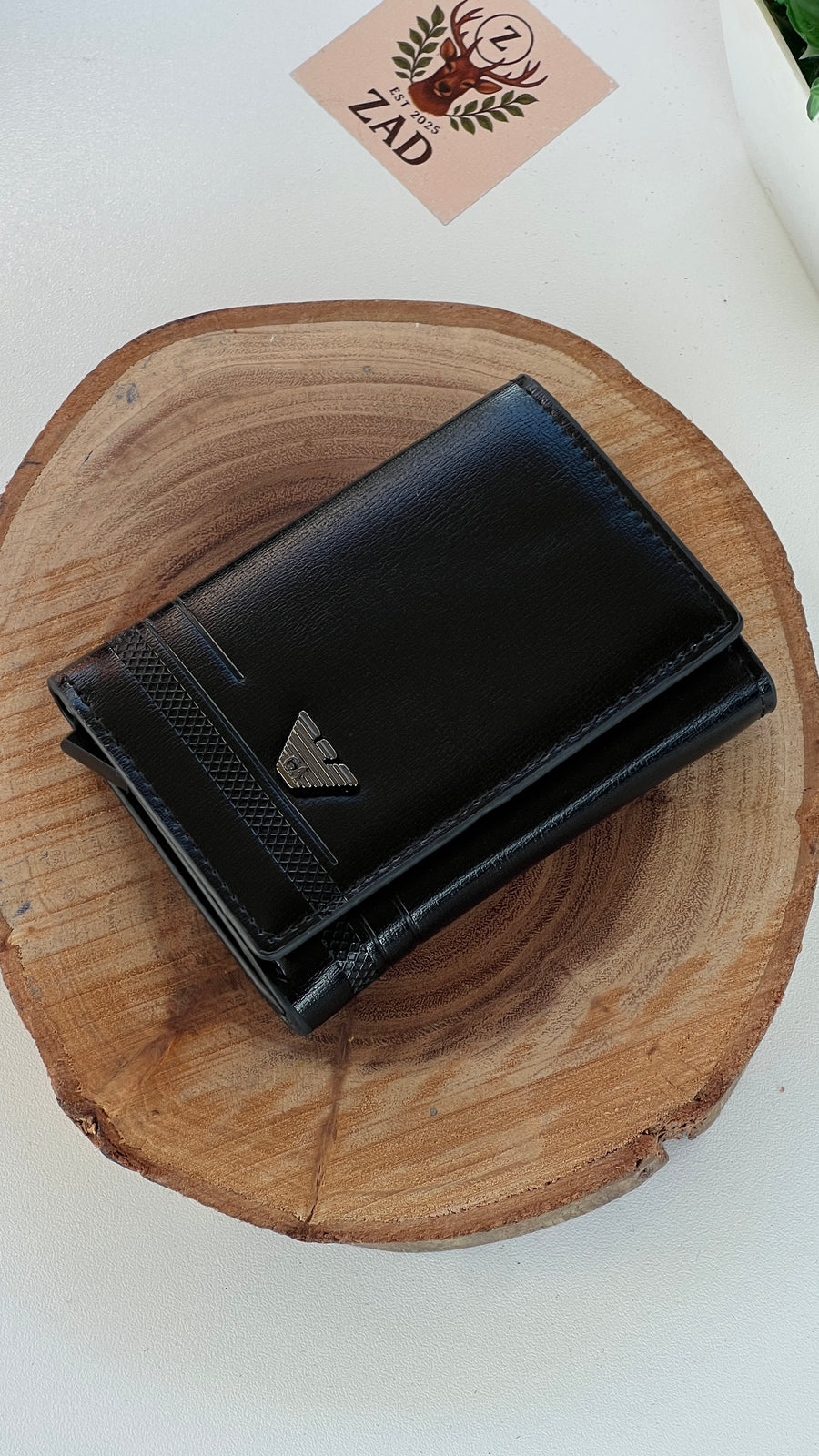Armani Leather Trifold Wallet – Premium Gift Packaging Included