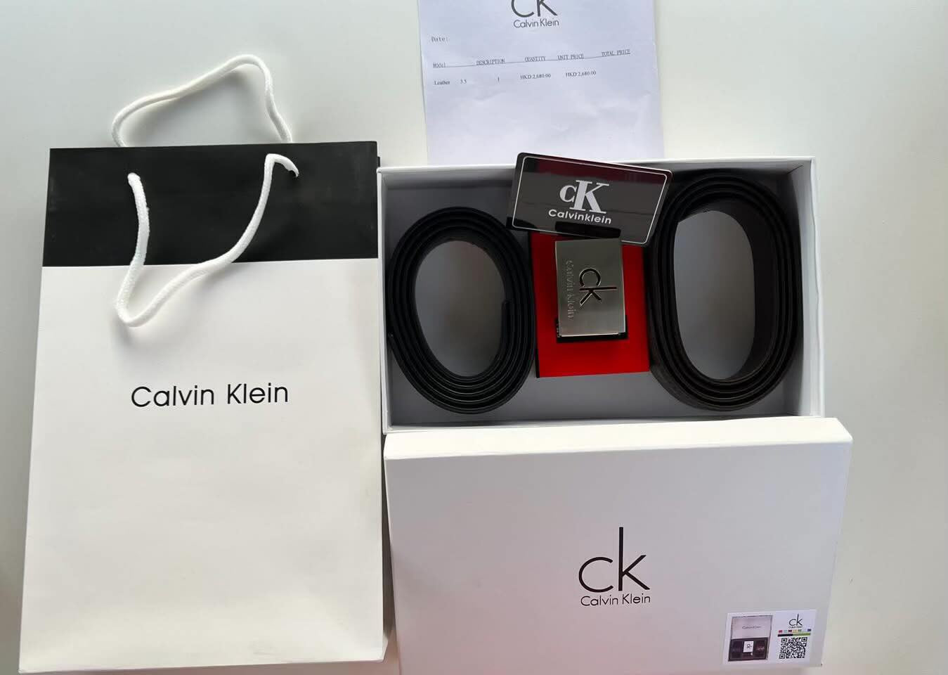 Calvin Klein Reversible Belt Set – Two Double Face Belts with Reversible Buckle