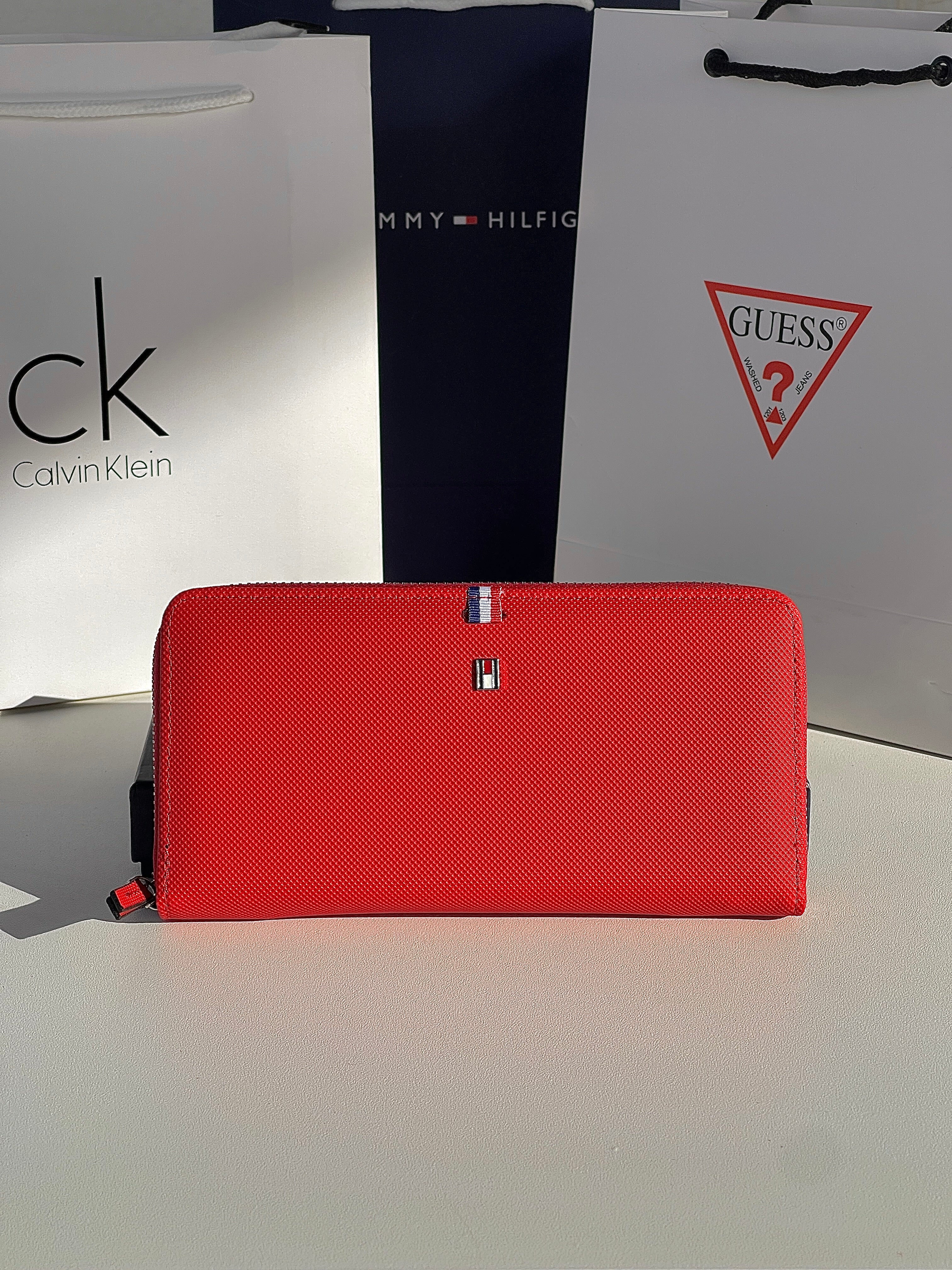 Tommy Hilfiger Zip Around Wallet – PU Leather Wallet with Gift Box & Bag