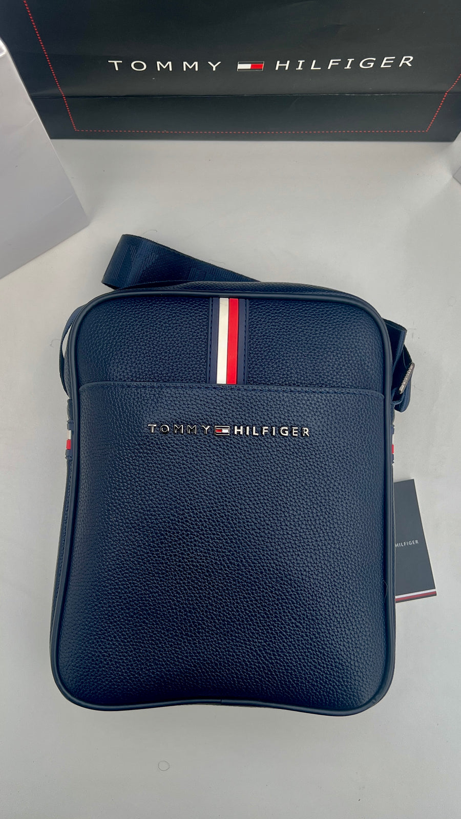 Tommy Hilfiger Crossbody Bag – Premium Stamped Bag with Gift Packaging