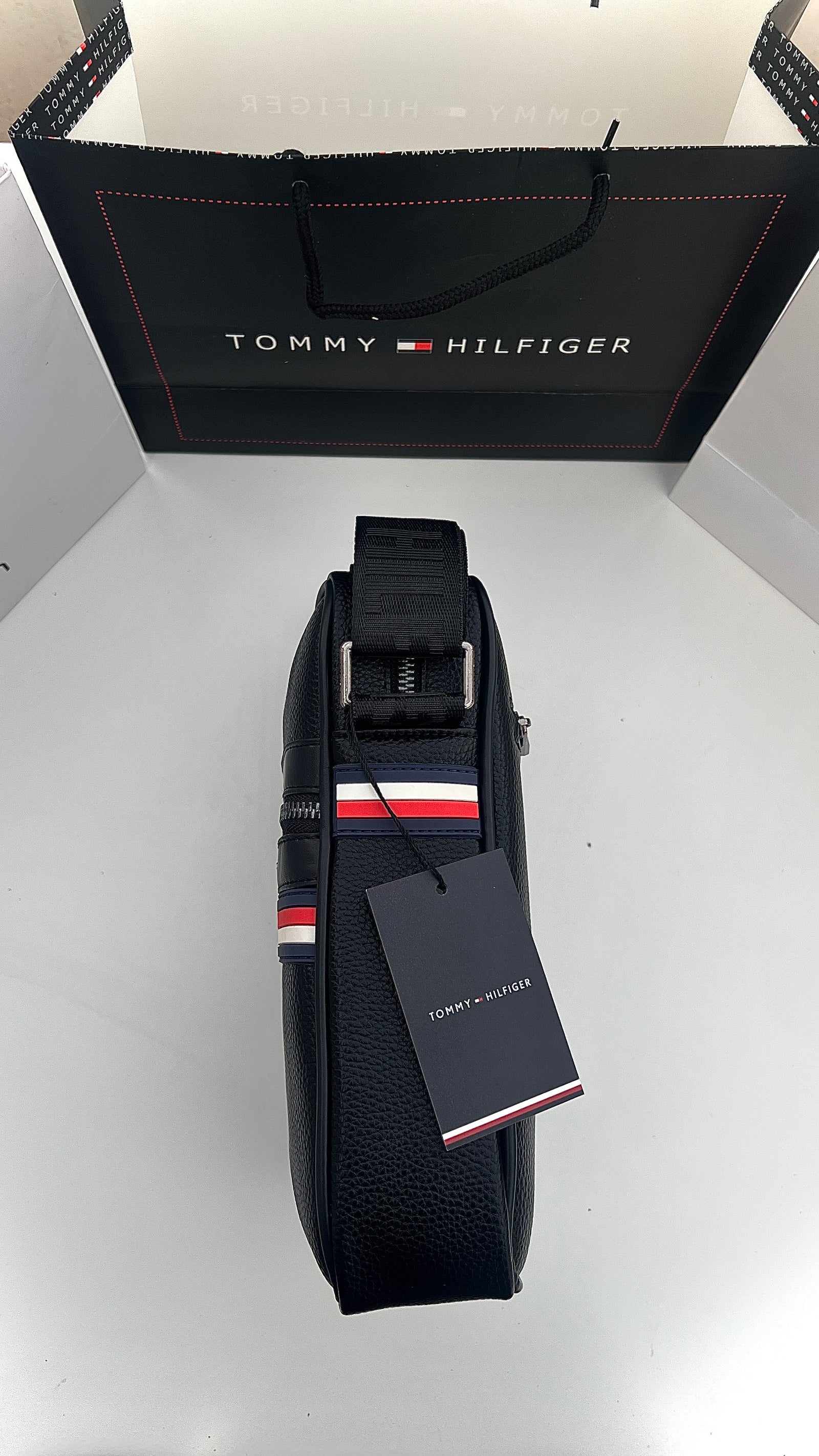 Tommy Hilfiger Crossbody Bag – Premium Stamped Bag with Gift Packaging