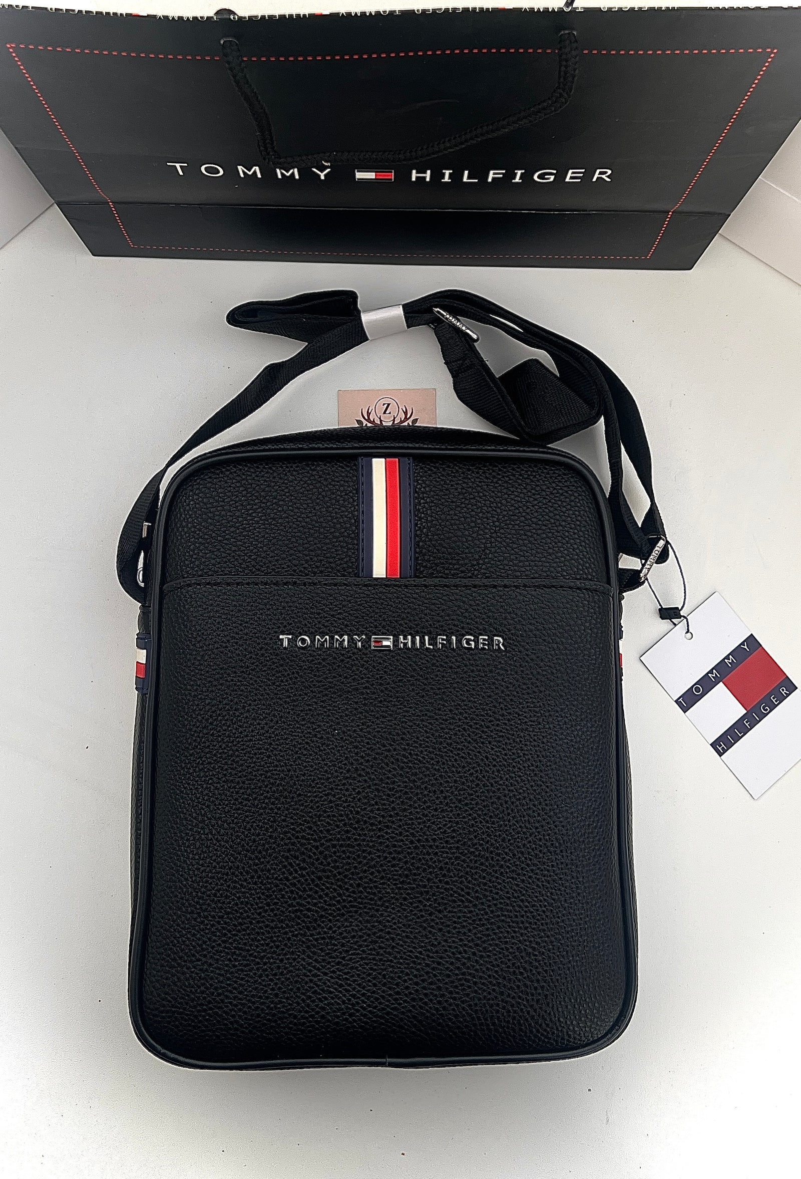 Tommy Hilfiger Crossbody Bag – Premium Stamped Bag with Gift Packaging