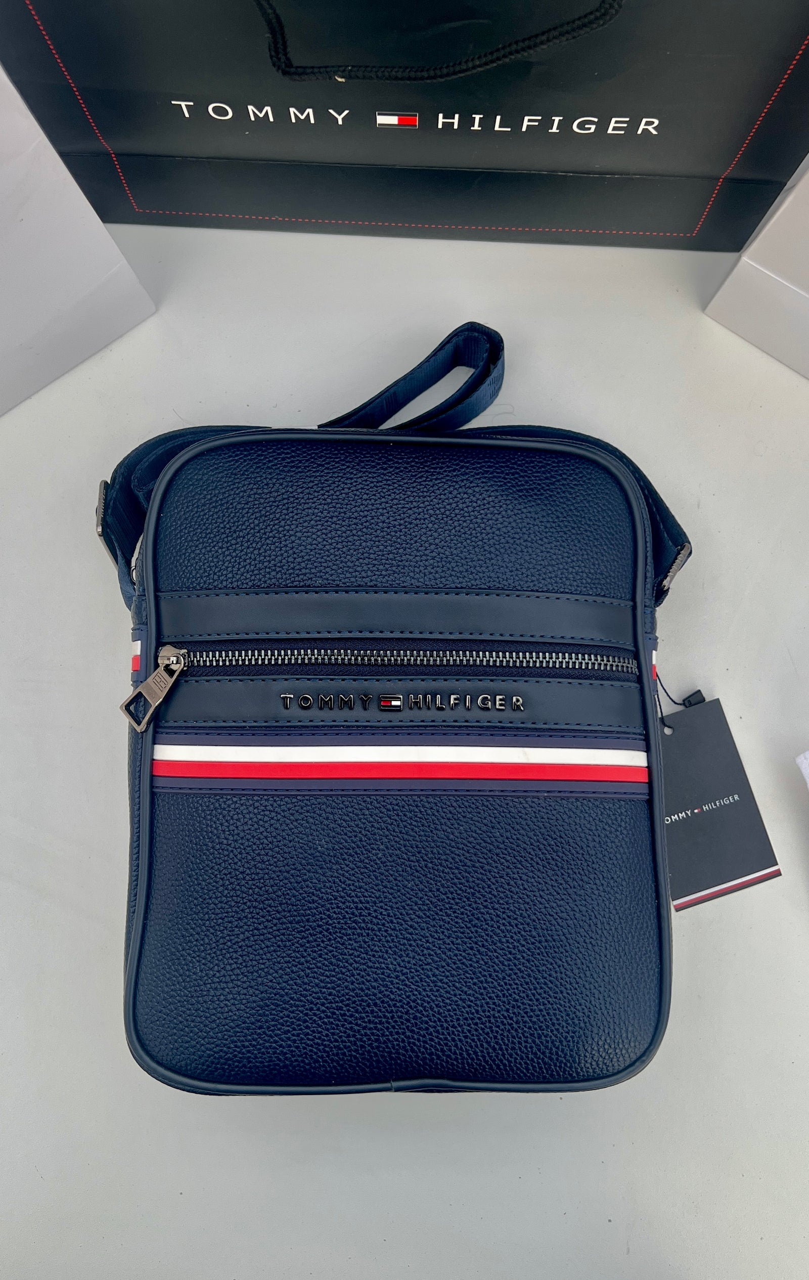 Tommy Hilfiger Crossbody Bag – Premium Stamped Bag with Gift Packaging