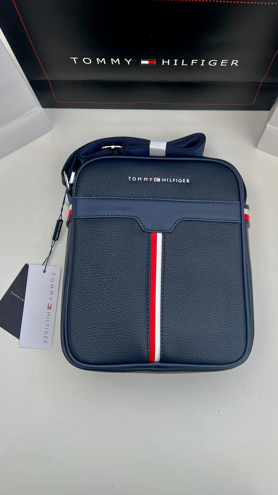 Tommy Hilfiger Crossbody Bag – Premium Stamped Bag with Gift Packaging