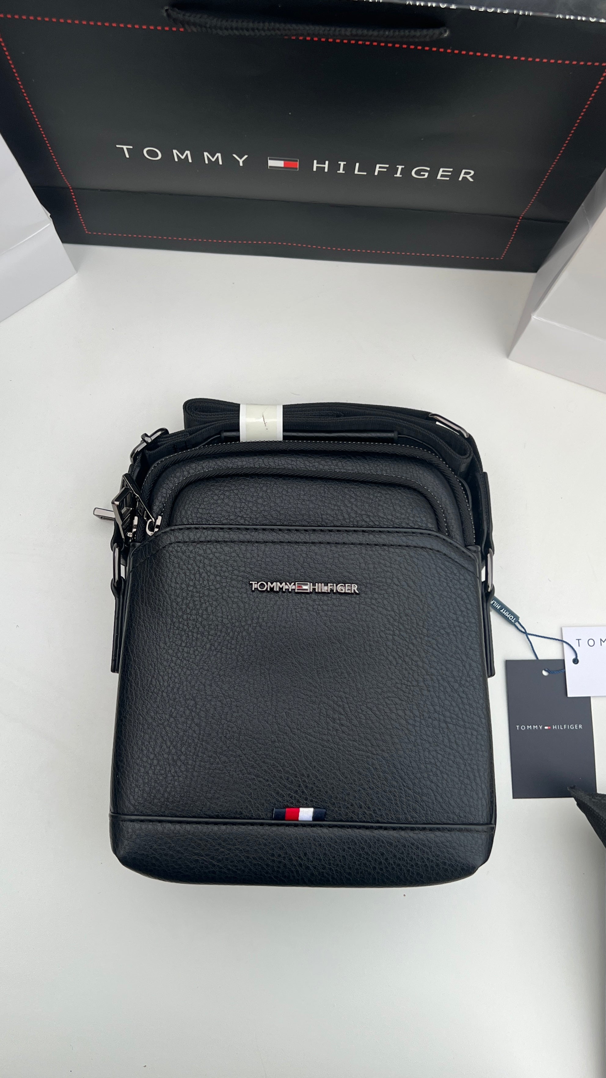 Tommy Hilfiger Crossbody Bag – Premium Stamped Bag with Gift Packaging