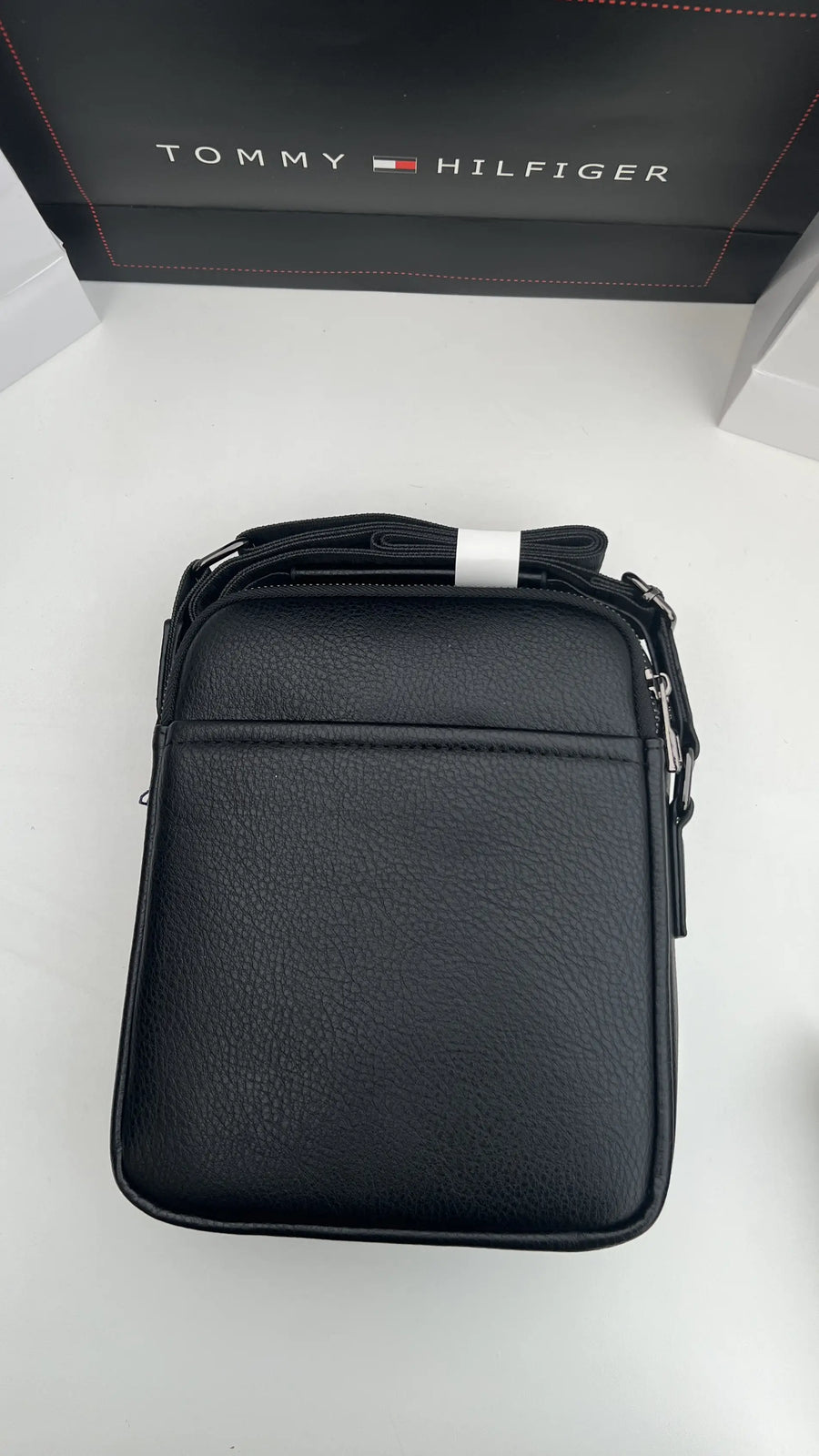 Business Man Travel Bundle - Tommy Hilfiger Leather Crossbody Bag, Reversible Belt & Wallet Bundle