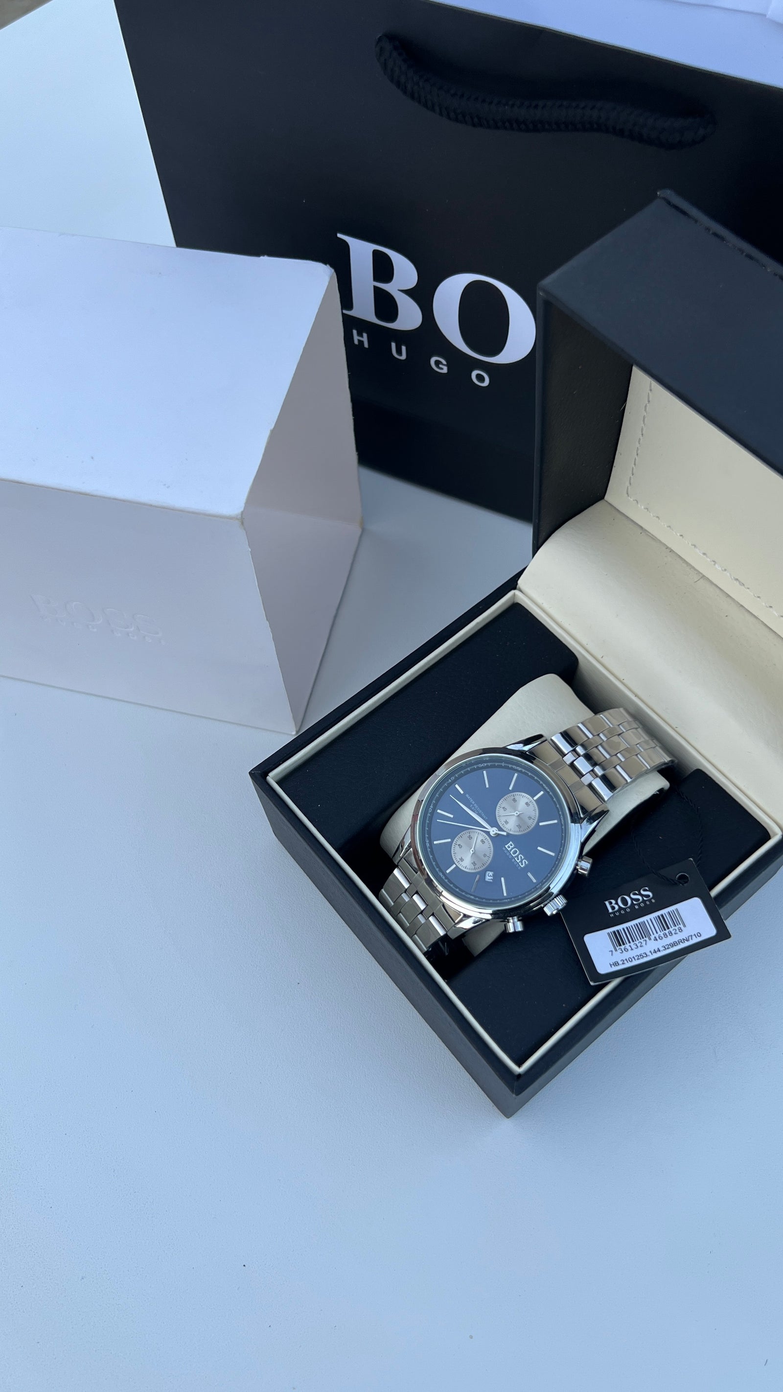 HUGO BOSS Metal Watch – Day Date Display with Premium Packaging