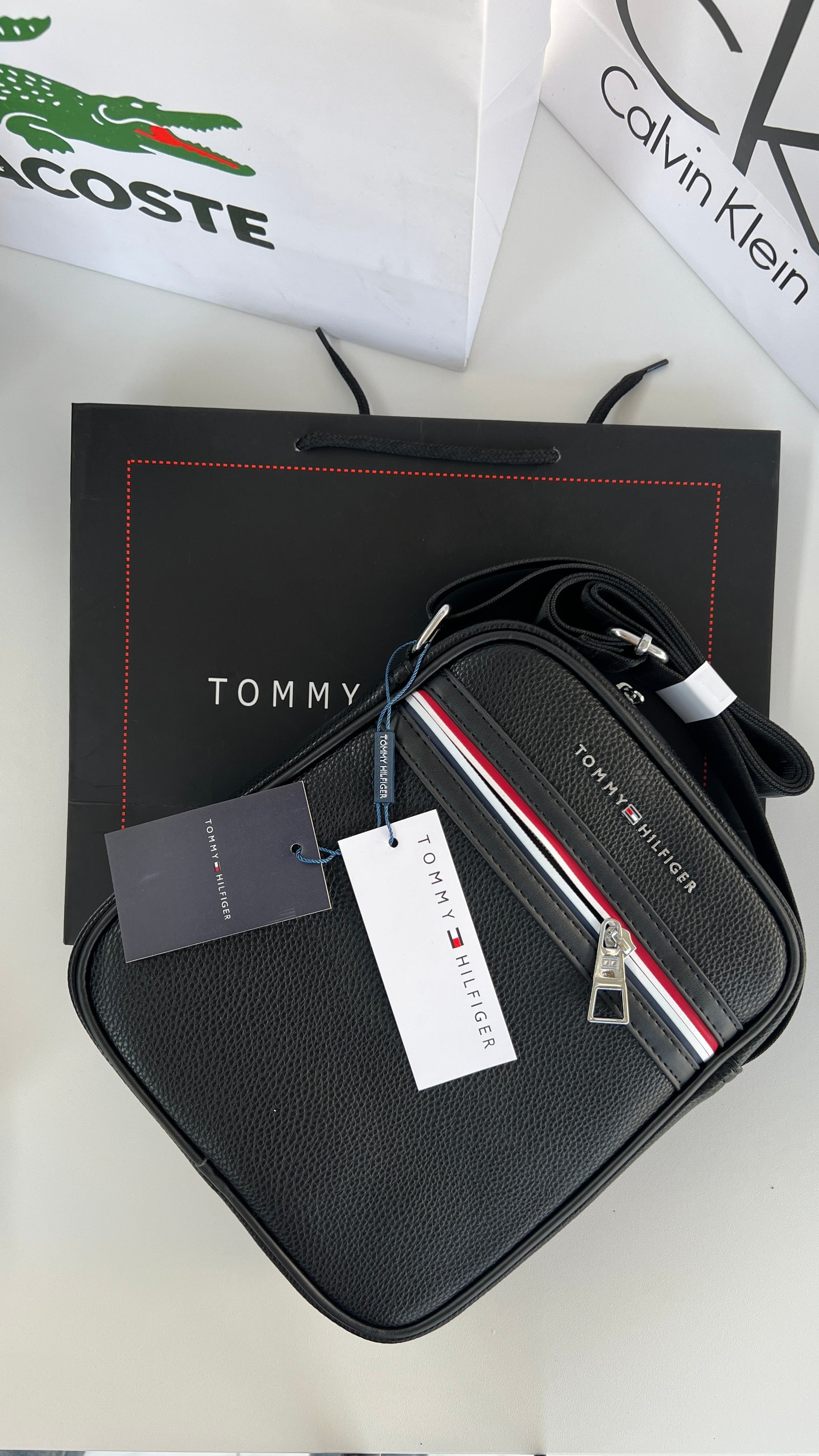 Tommy Hilfiger Crossbody Bag – Premium Stamped Bag with Gift Packaging