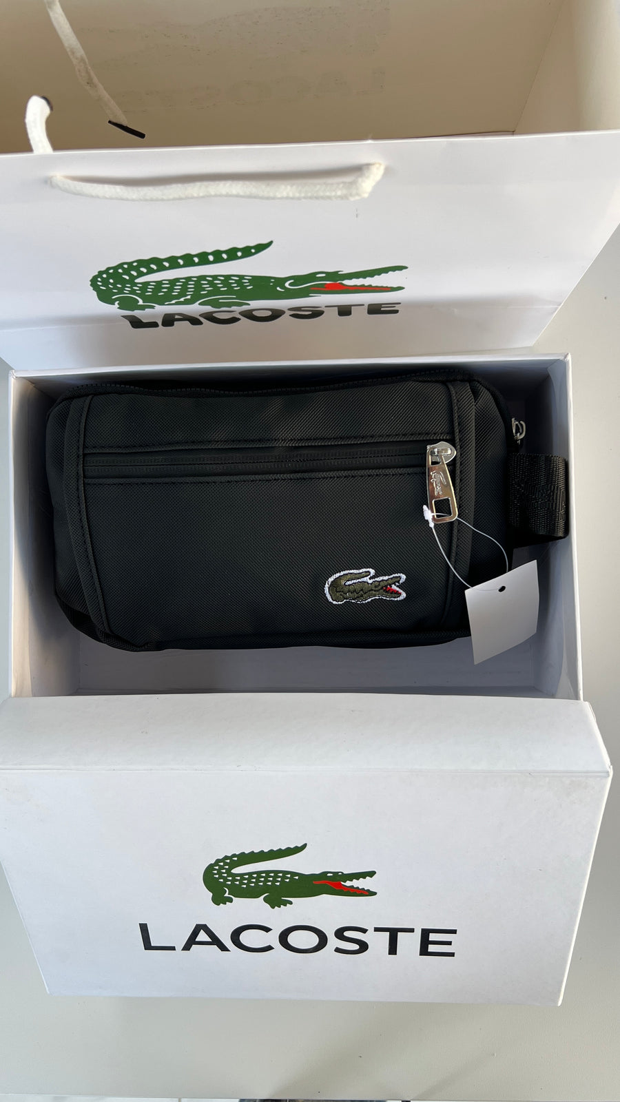 Lacoste synthetic fabric Handbag – Premium Handbag with Gift Packaging