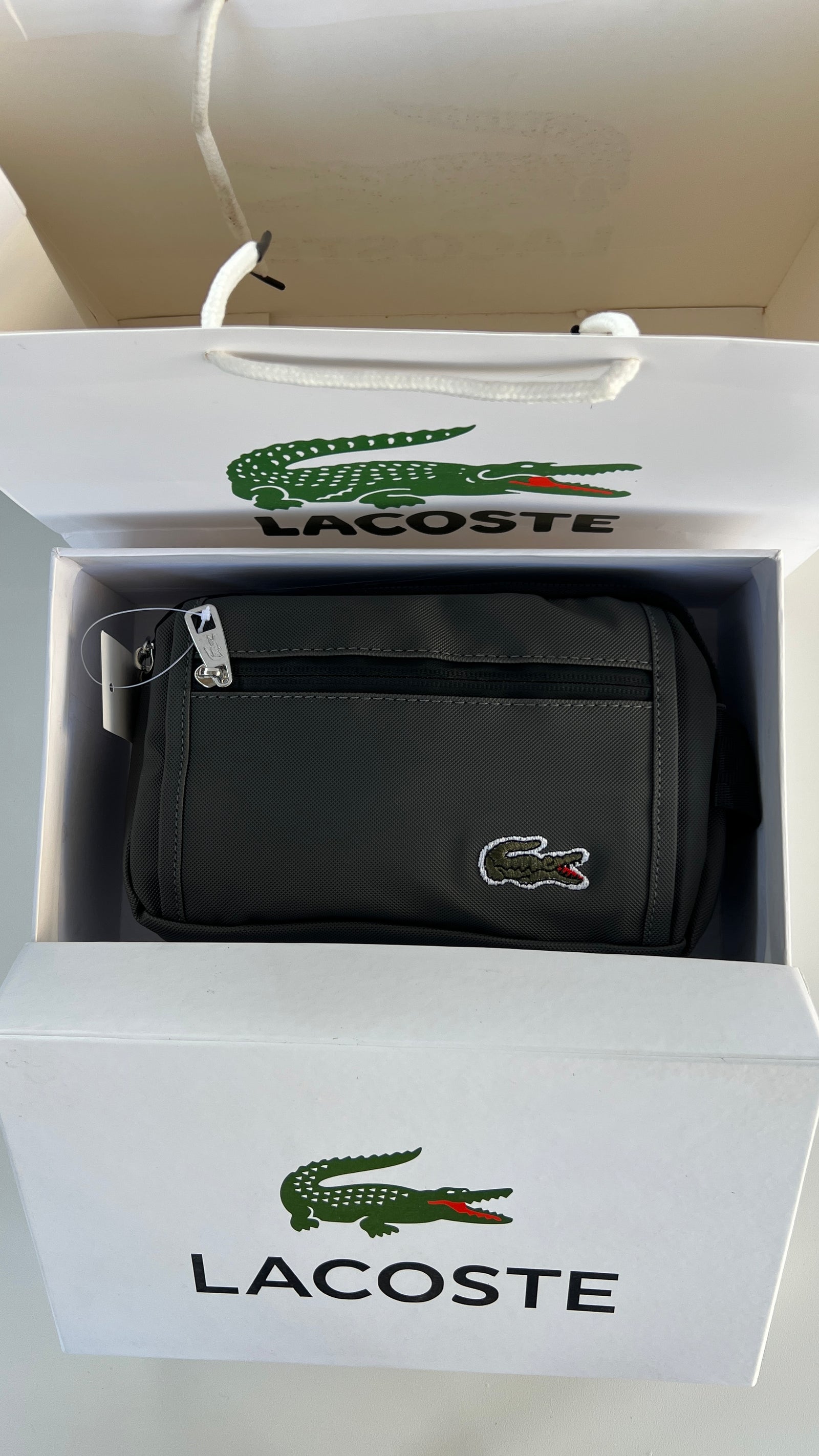 Lacoste synthetic fabric Handbag – Premium Handbag with Gift Packaging