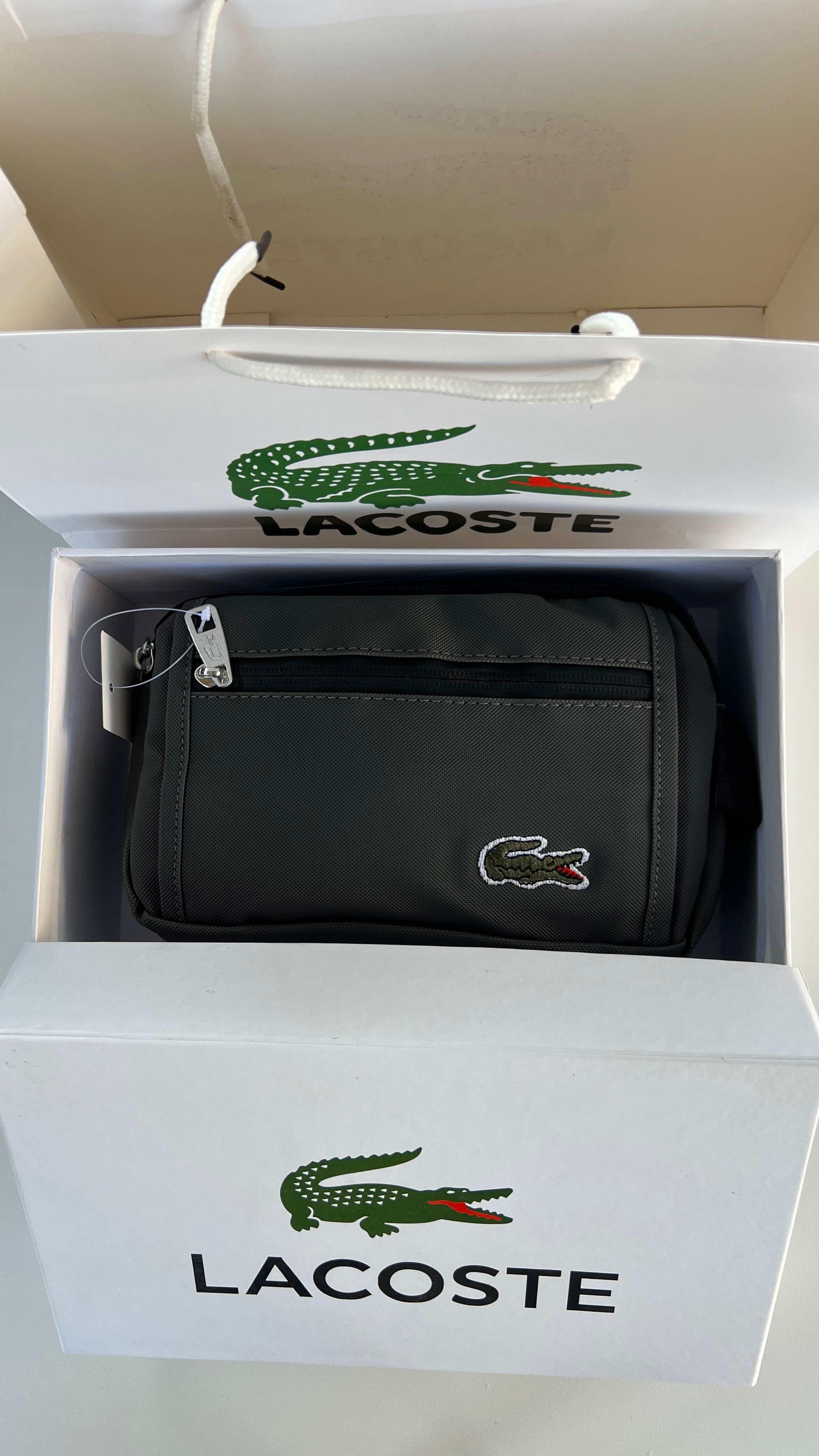 Lacoste synthetic fabric Handbag – Premium Handbag with Gift Packaging