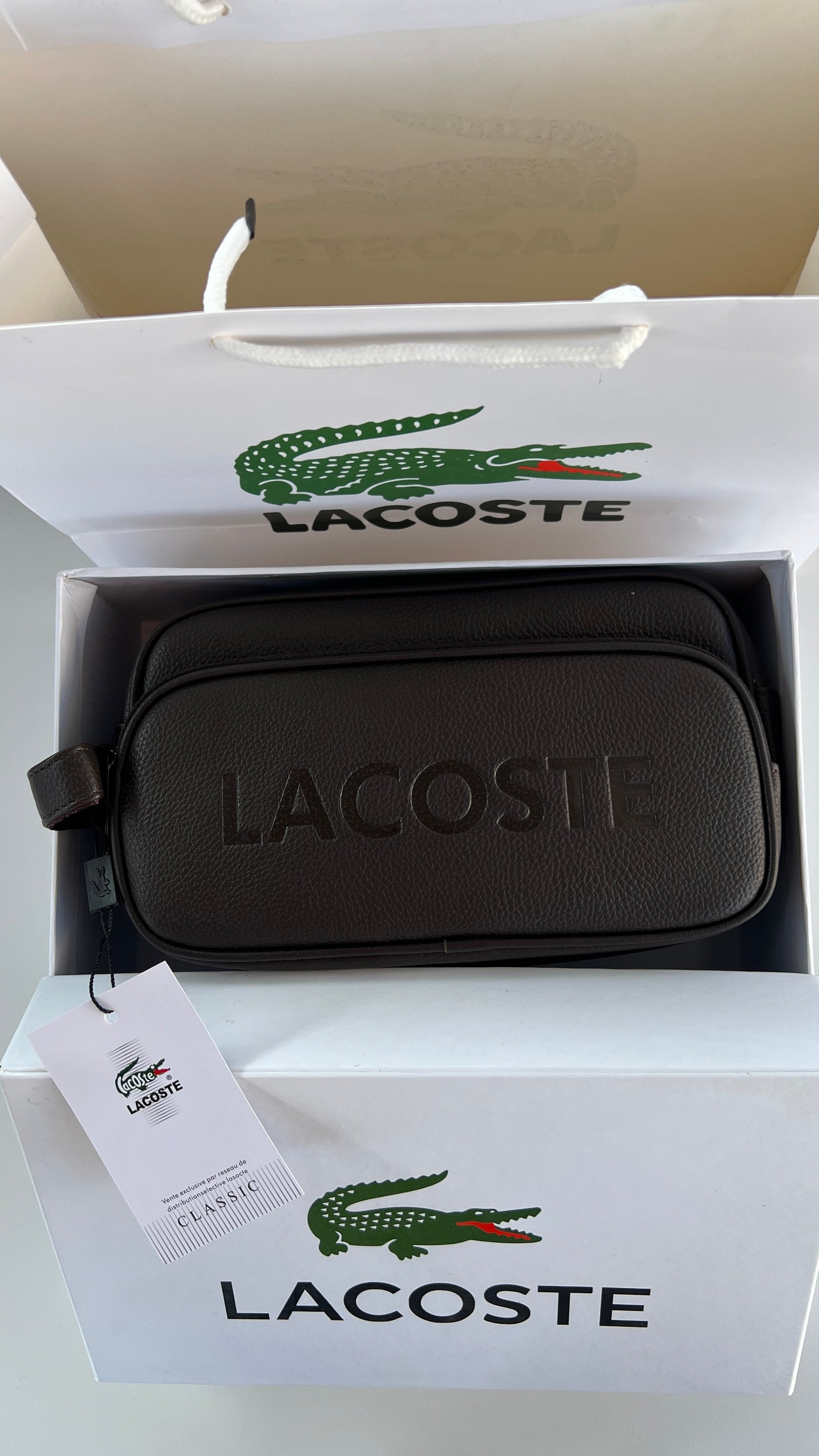 Lacoste leather Handbag – Premium Handbag with Gift Packaging