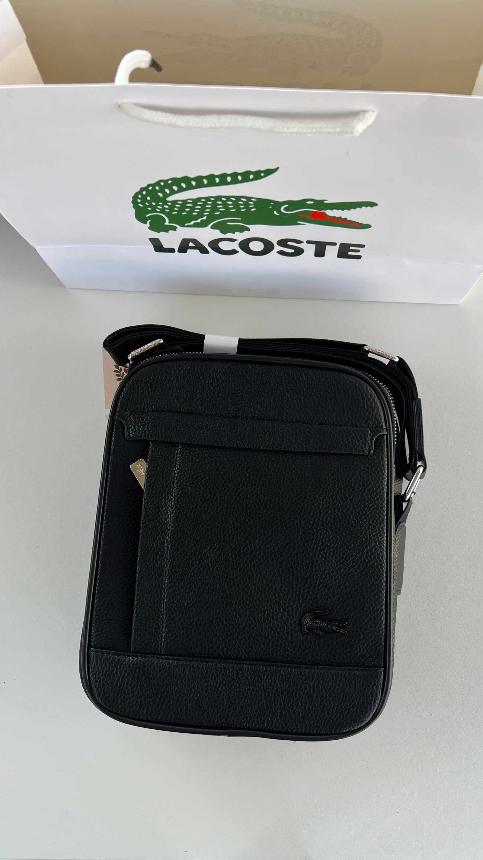 Lacoste Crossbody Bag – Premium Stamped Bag with Gift Packaging