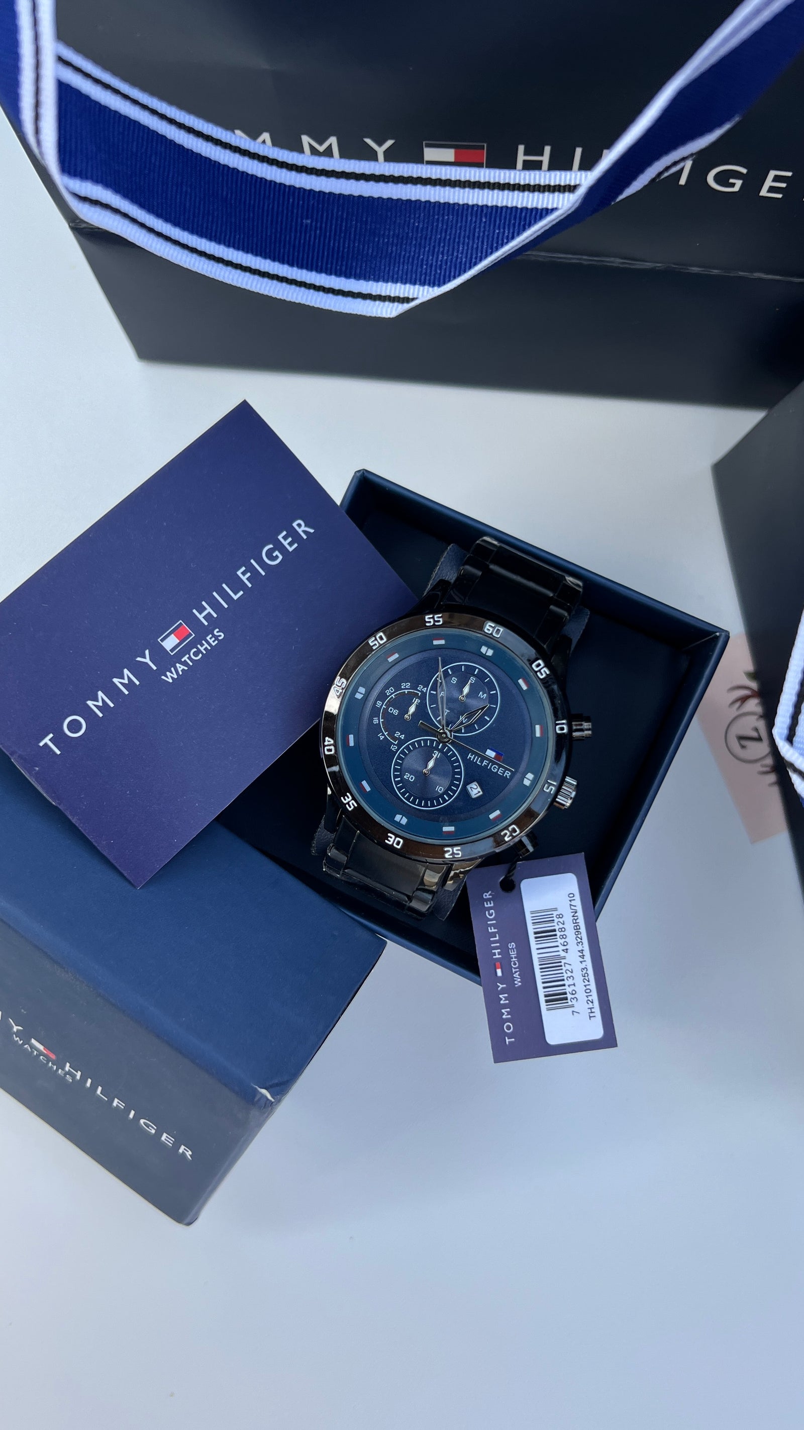 Tommy Hilfiger Metal Watch – Day Date Display with Premium Packaging