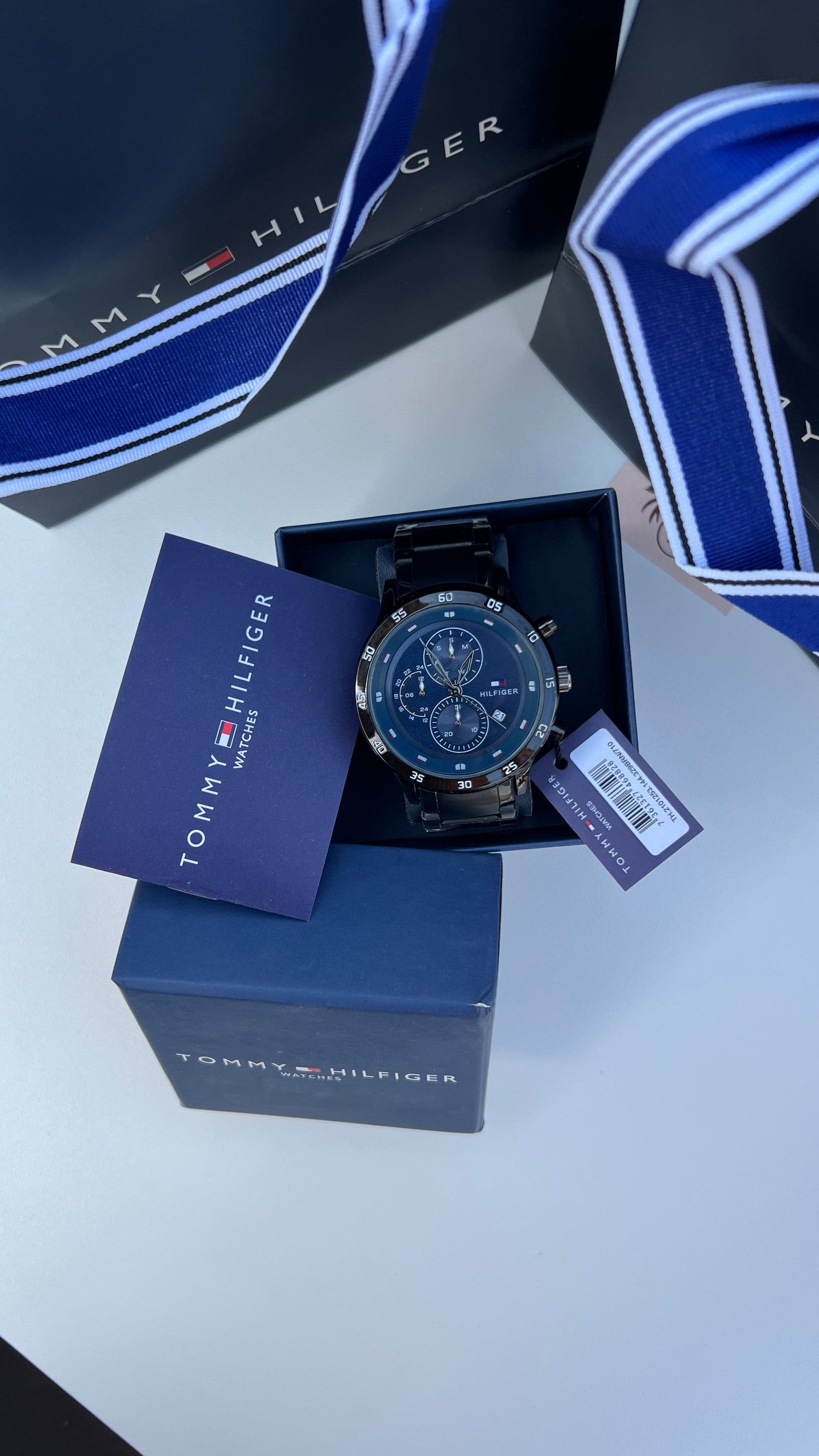 Tommy Hilfiger Metal Watch – Day Date Display with Premium Packaging