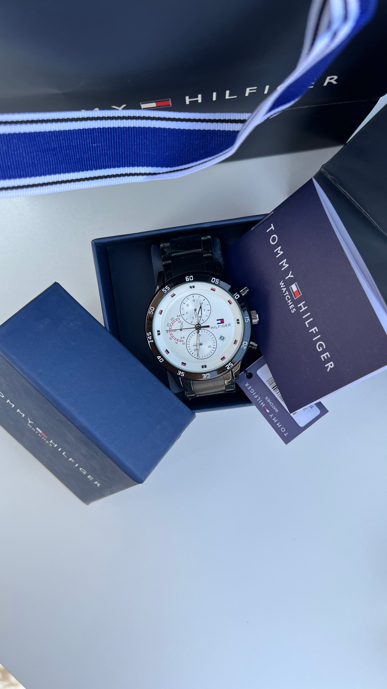 Tommy Hilfiger Metal Watch – Day Date Display with Premium Packaging