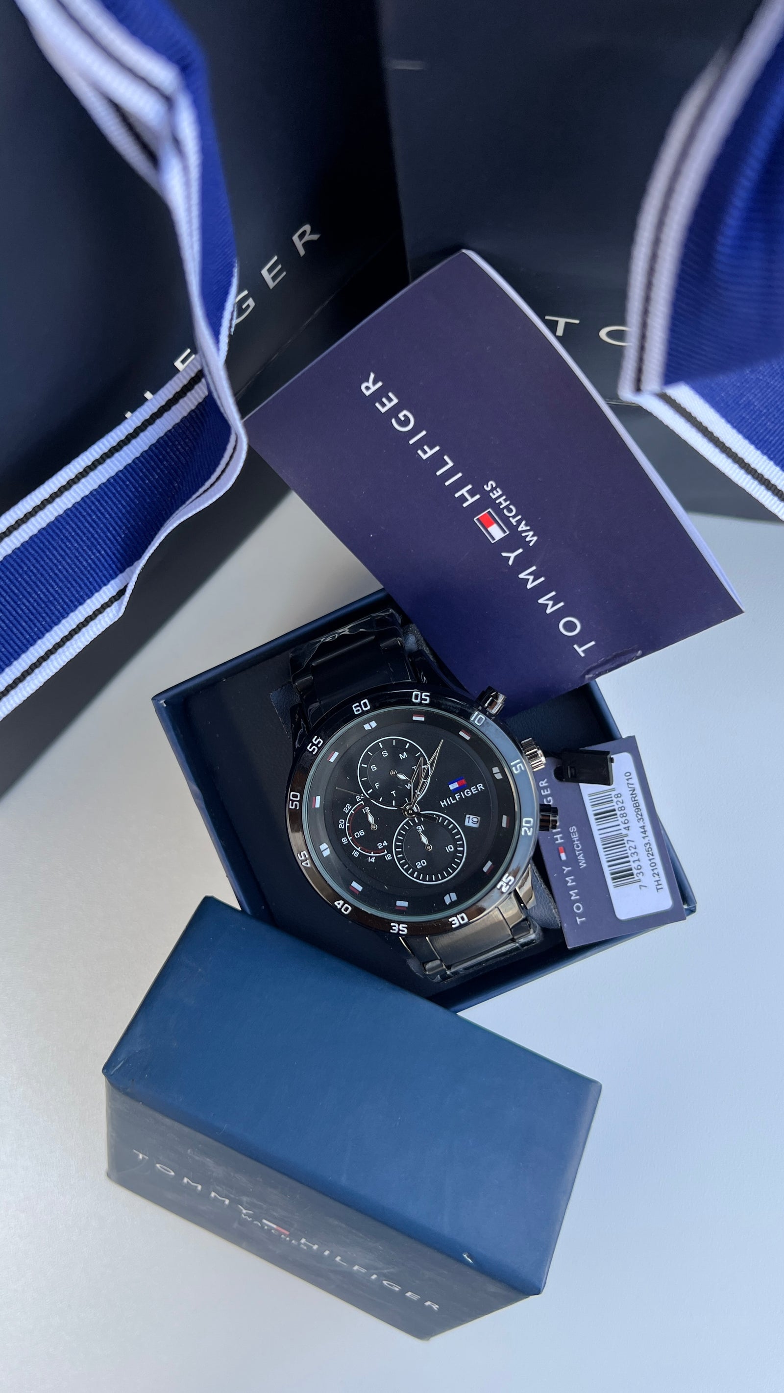 Tommy Hilfiger Metal Watch – Day Date Display with Premium Packaging
