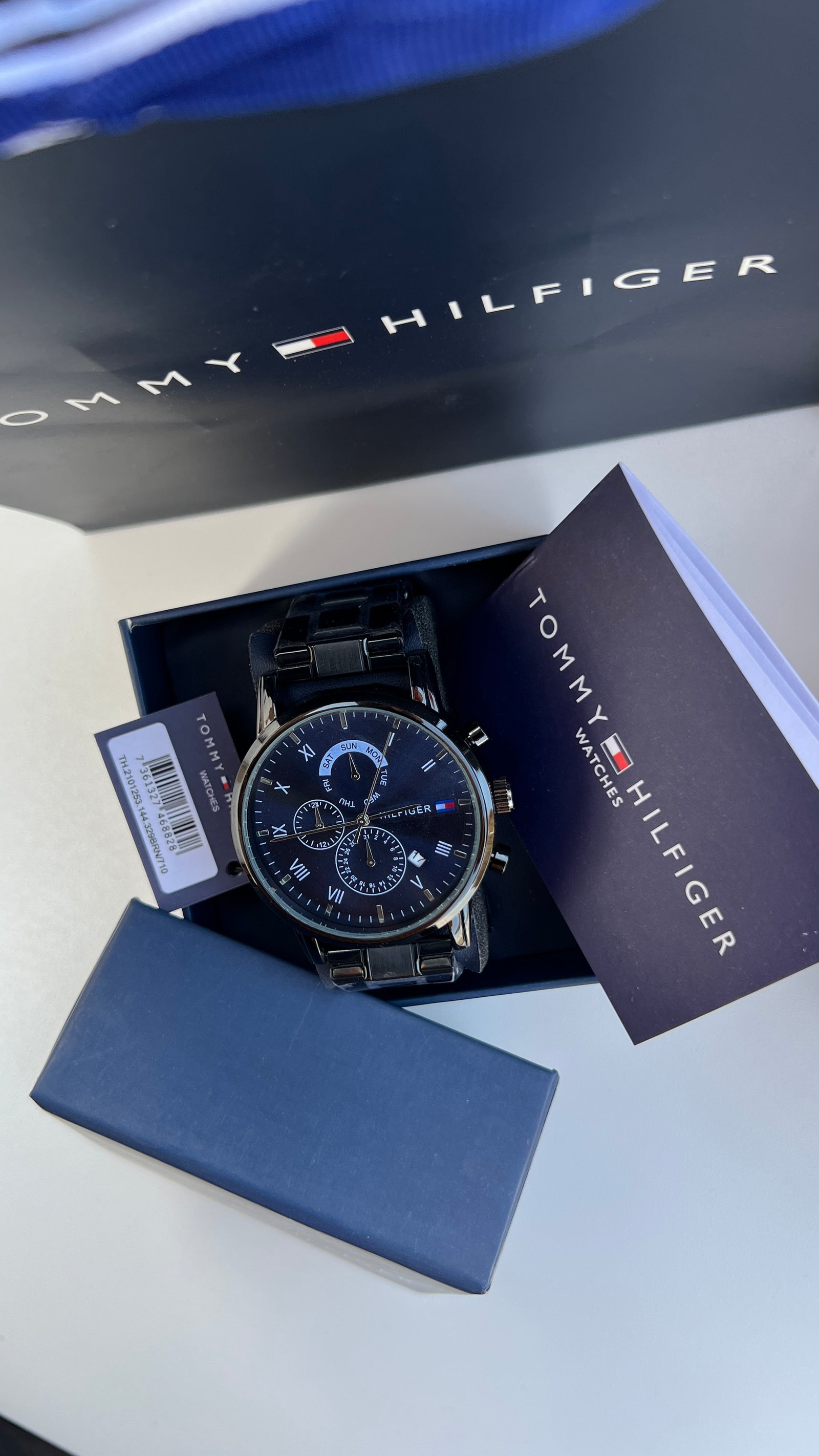 Tommy Hilfiger Metal Watch – Day Date Display with Premium Packaging