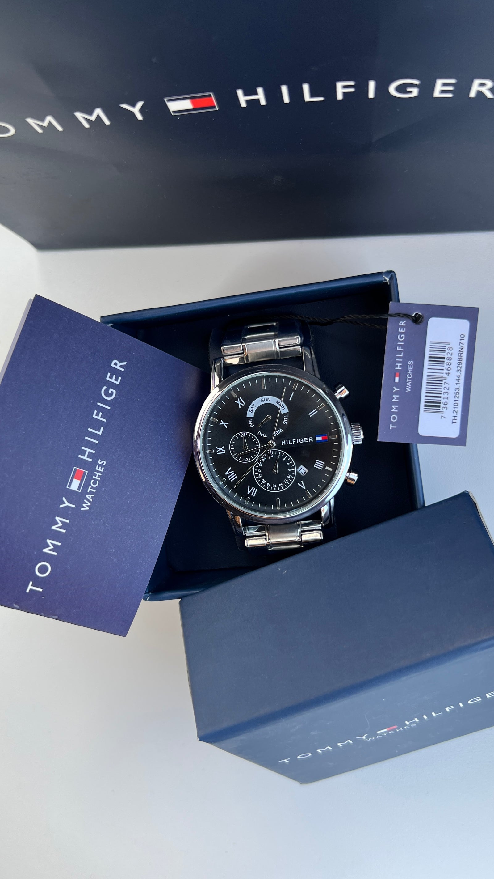 Tommy Hilfiger Metal Watch – Day Date Display with Premium Packaging