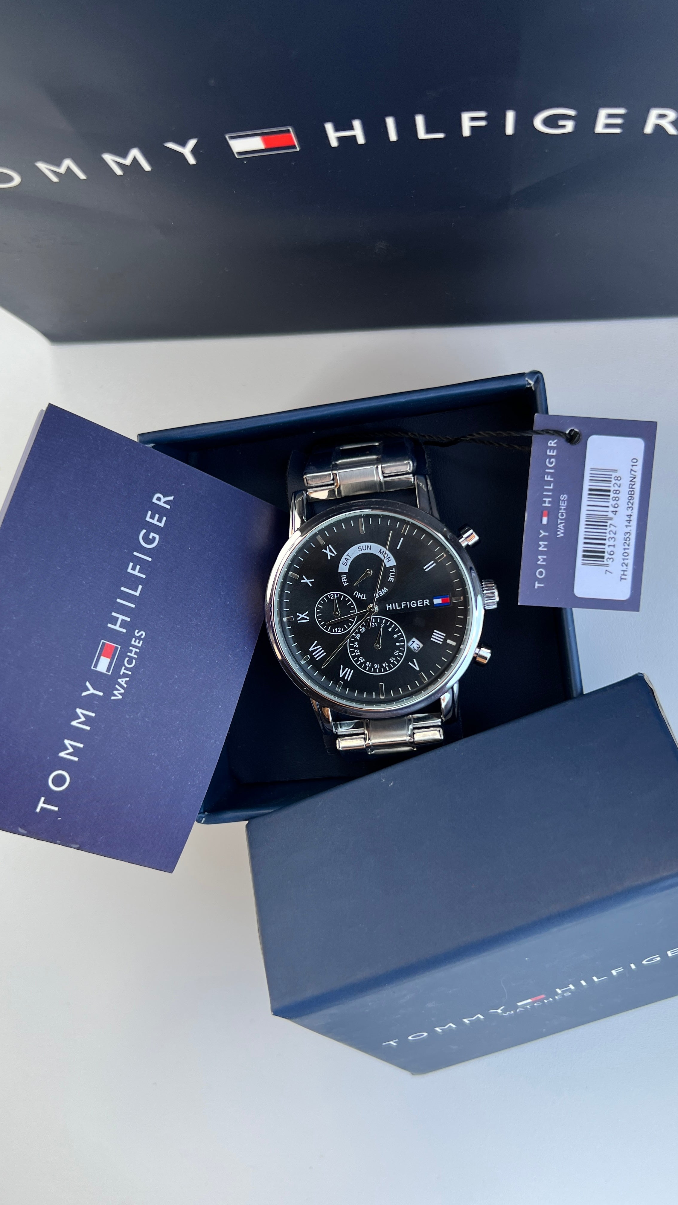 Tommy Hilfiger Metal Watch – Day Date Display with Premium Packaging
