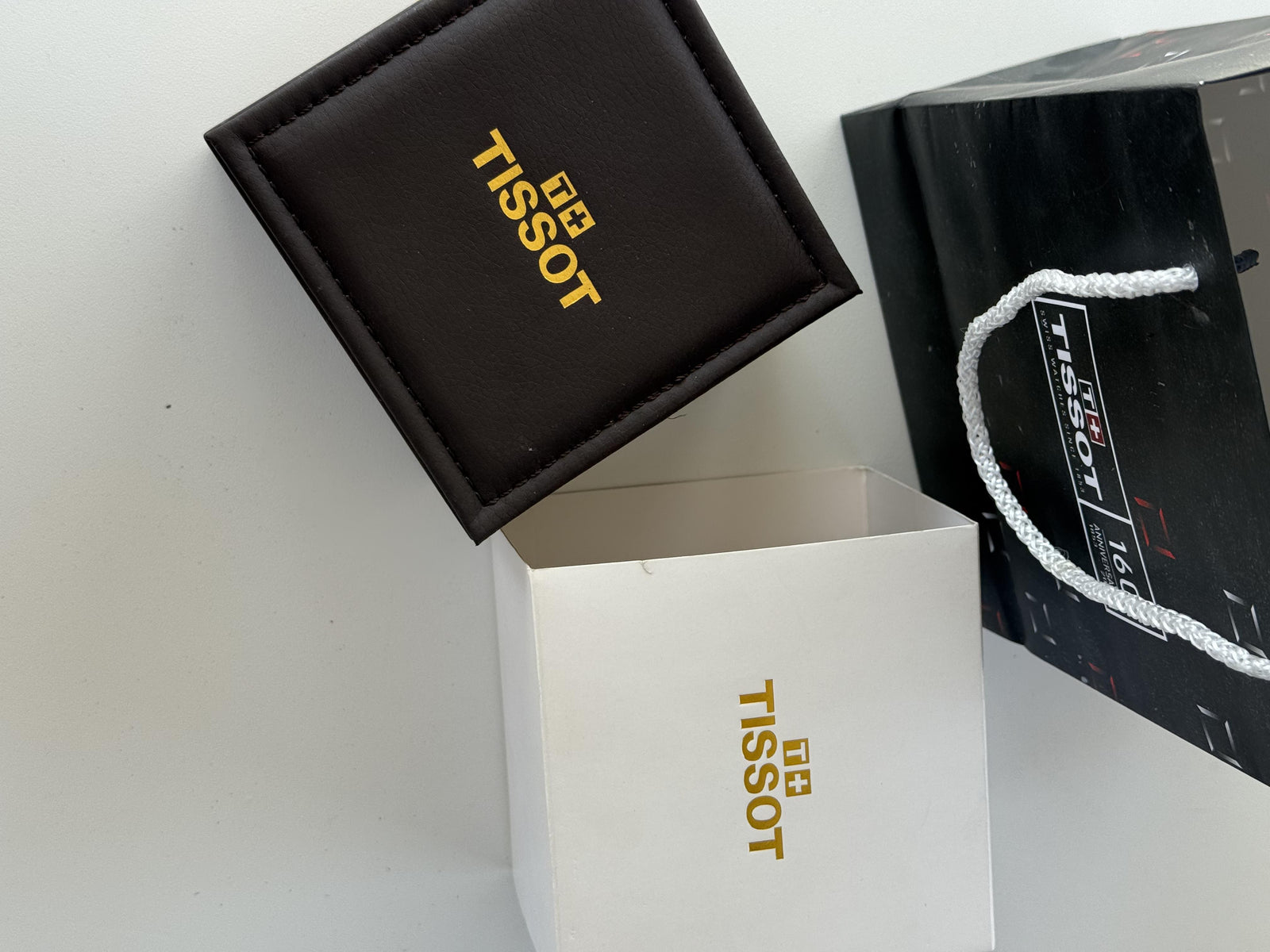 Tissot Leather Watch Box – Premium Storage Box with Shopping Bag