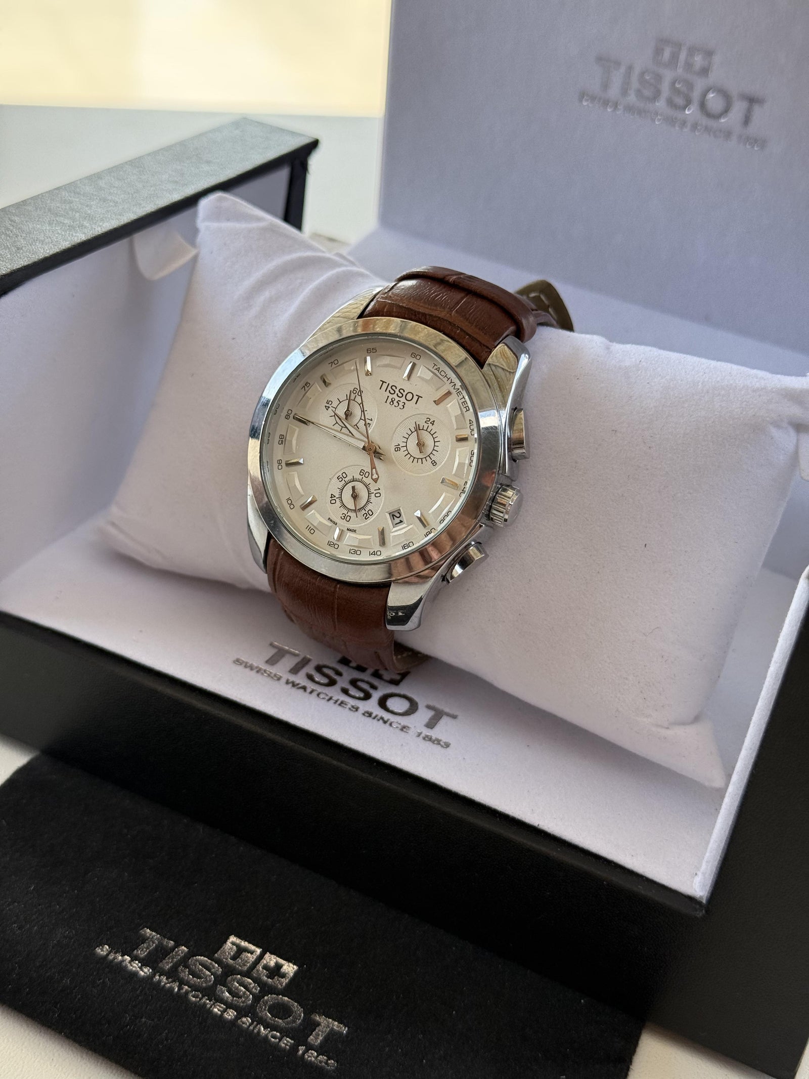Tissot leather Watch – with Standard Gift Box Packaging