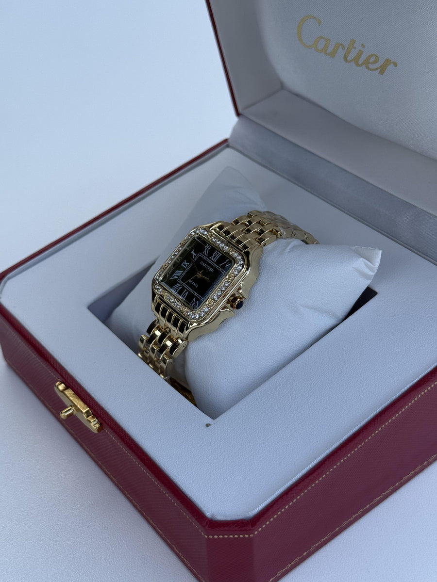 ساعة كارتييه (Cartier) المعدنية – مع علبة فاخرة