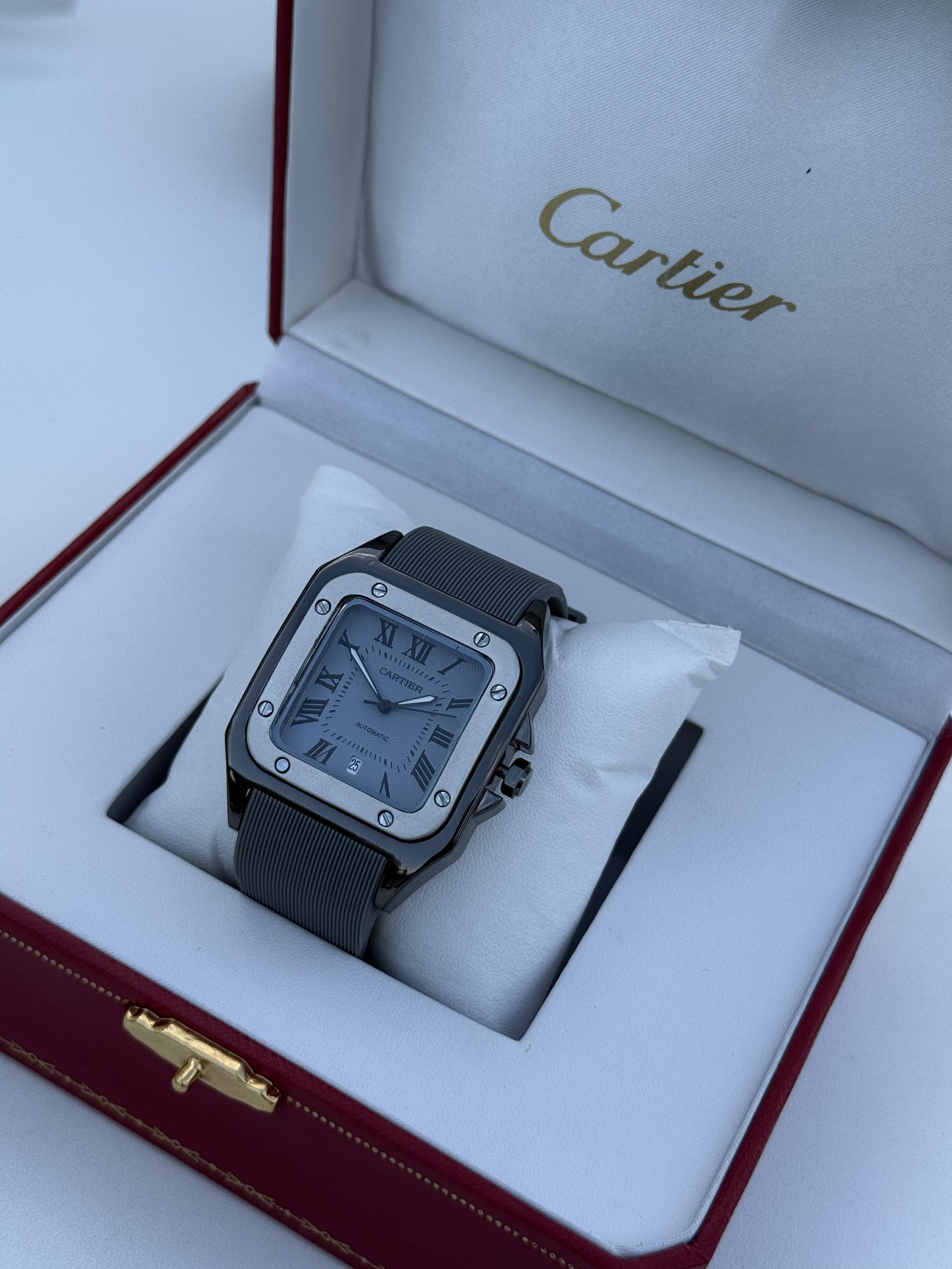 Cartier rubber Watch – with Standard Gift Box Packaging