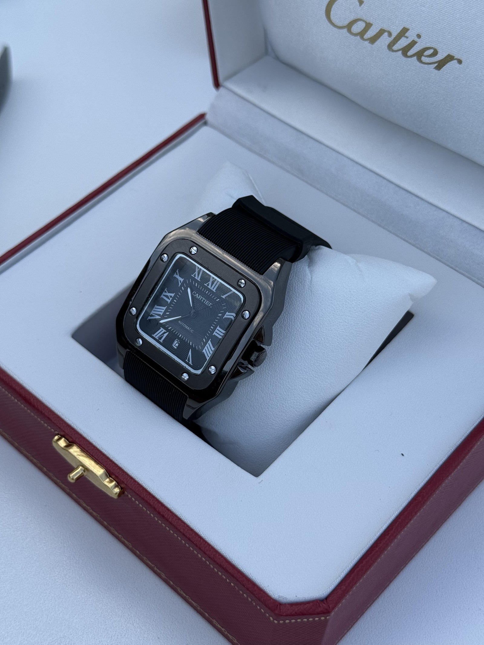 Cartier rubber Watch – with Standard Gift Box Packaging