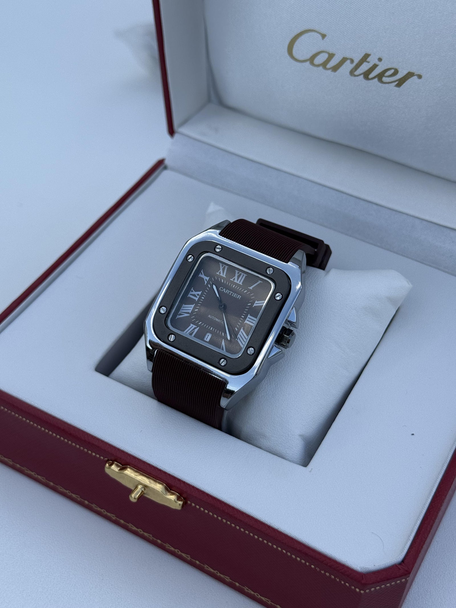 Cartier rubber Watch – with Standard Gift Box Packaging
