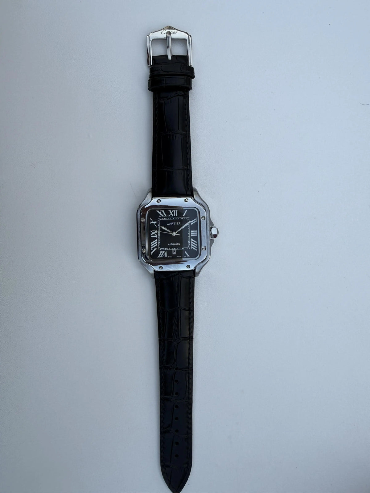 Cartier leather Watch – with Standard Gift Box Packaging