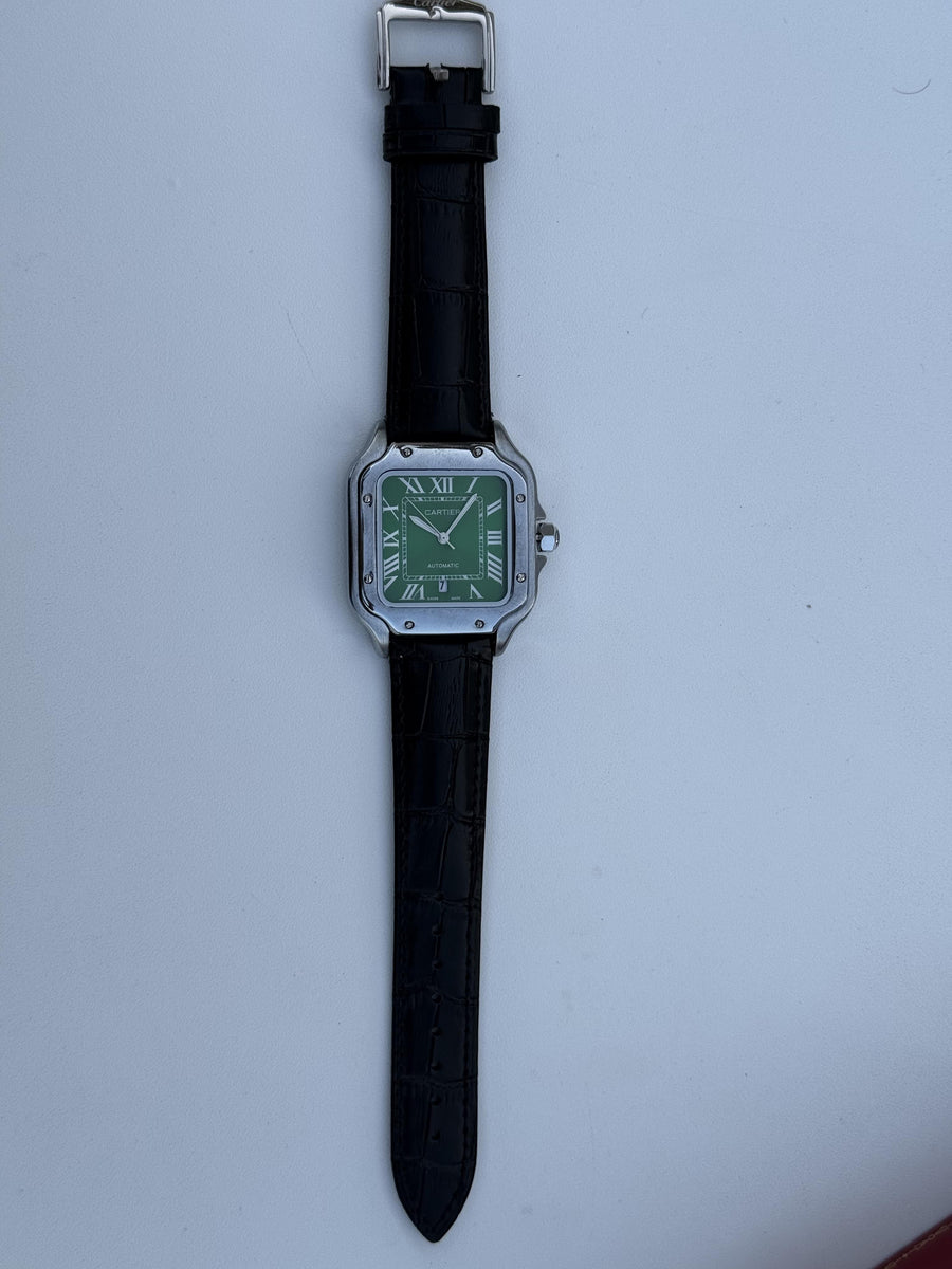 ساعة كارتييه (Cartier) الجلدية – مع علبة فاخرة