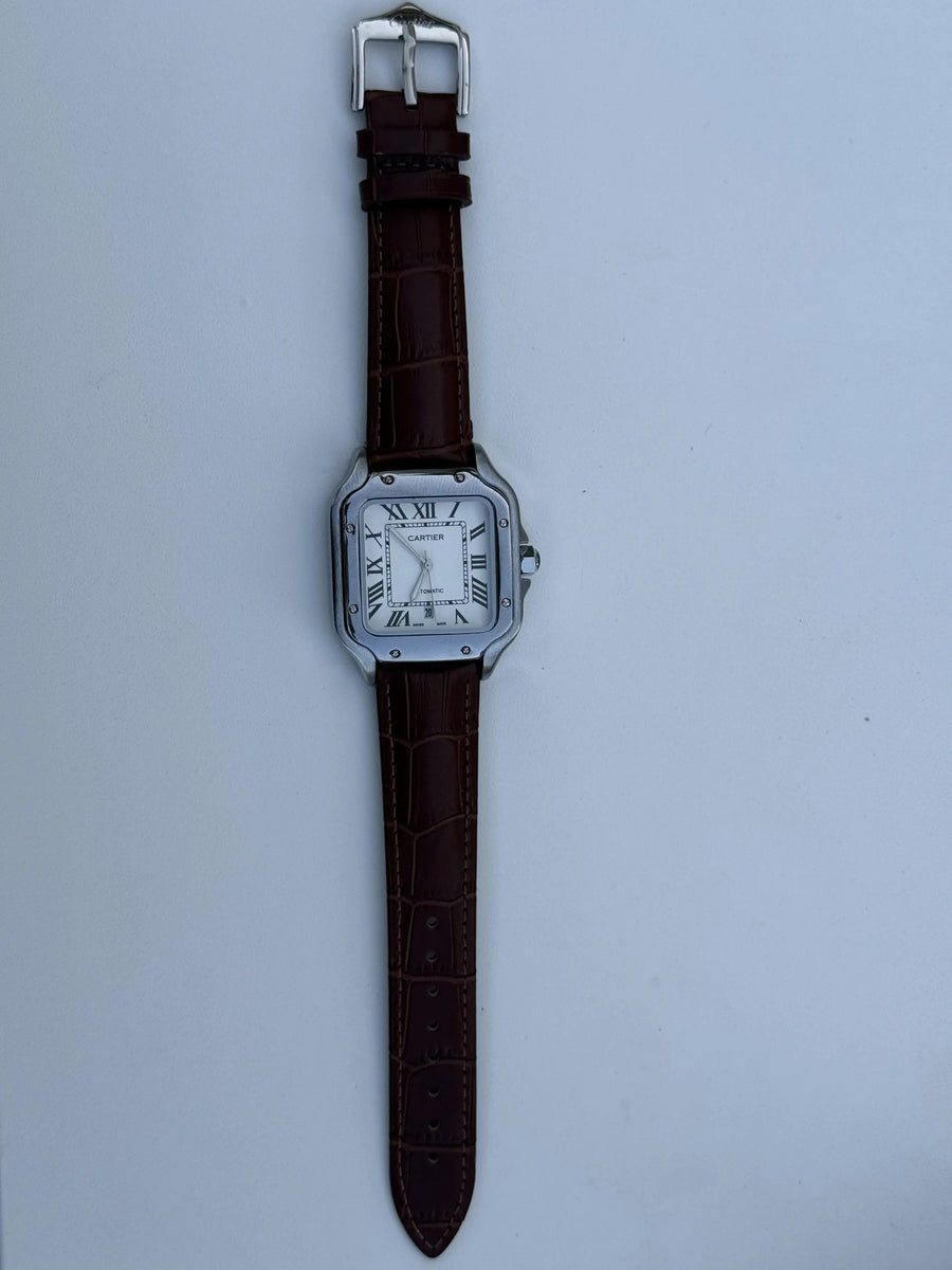 Cartier leather Watch – with Standard Gift Box Packaging