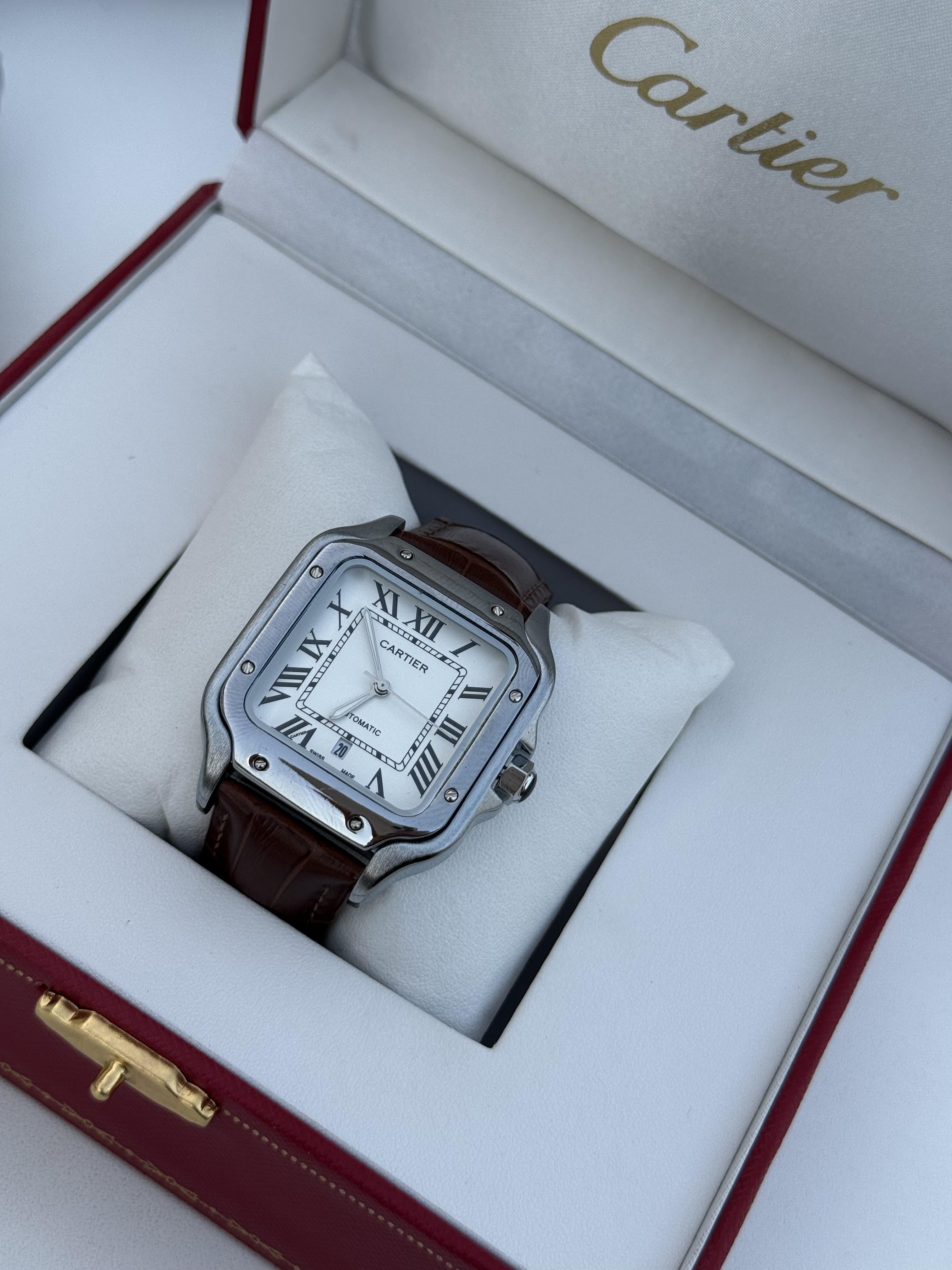 Cartier leather Watch – with Premium Packaging
