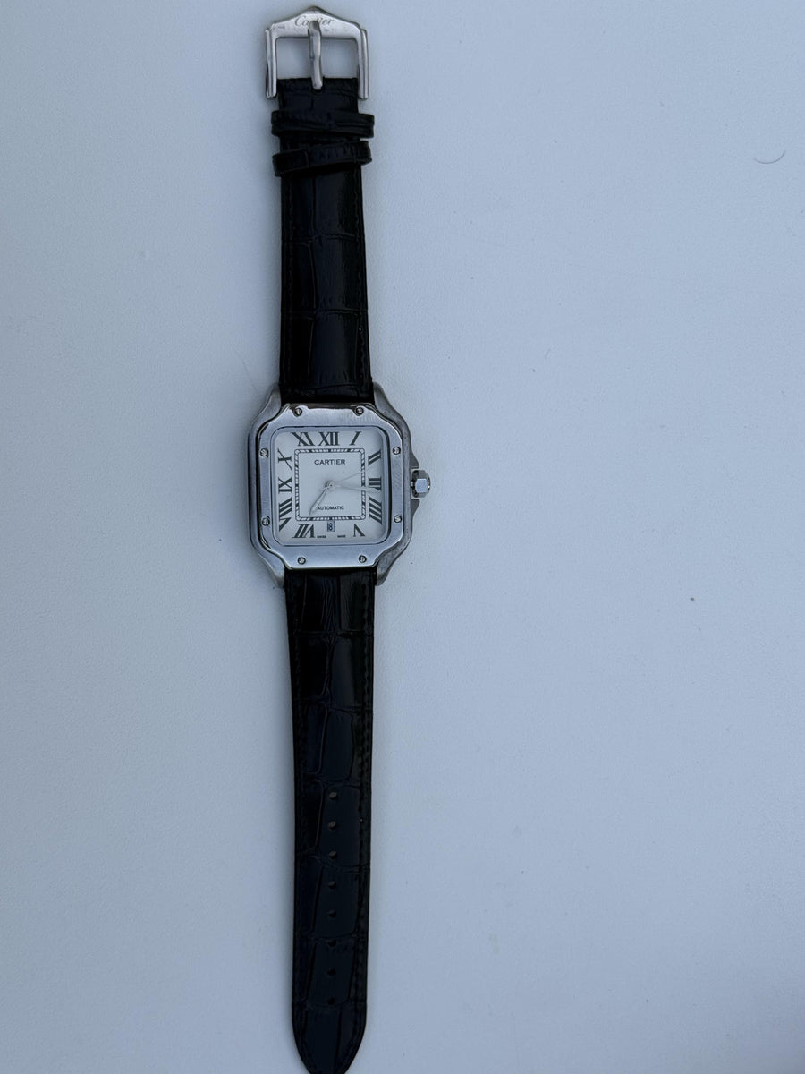 ساعة كارتييه (Cartier) الجلدية – مع علبة فاخرة