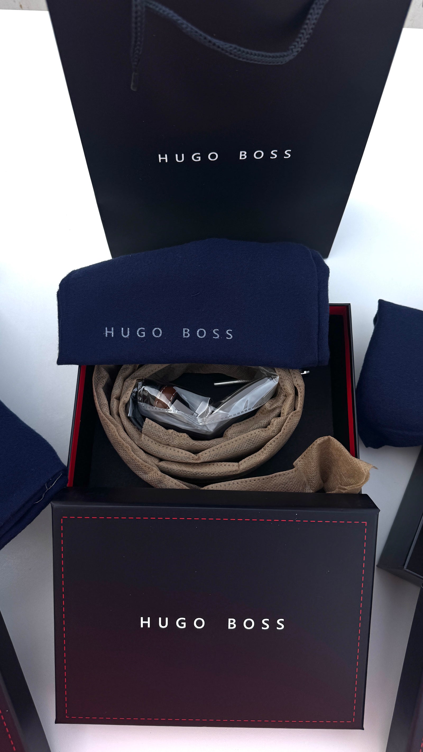 Hugo Boss Double face Belt – Black & Brown with Classic Buckle