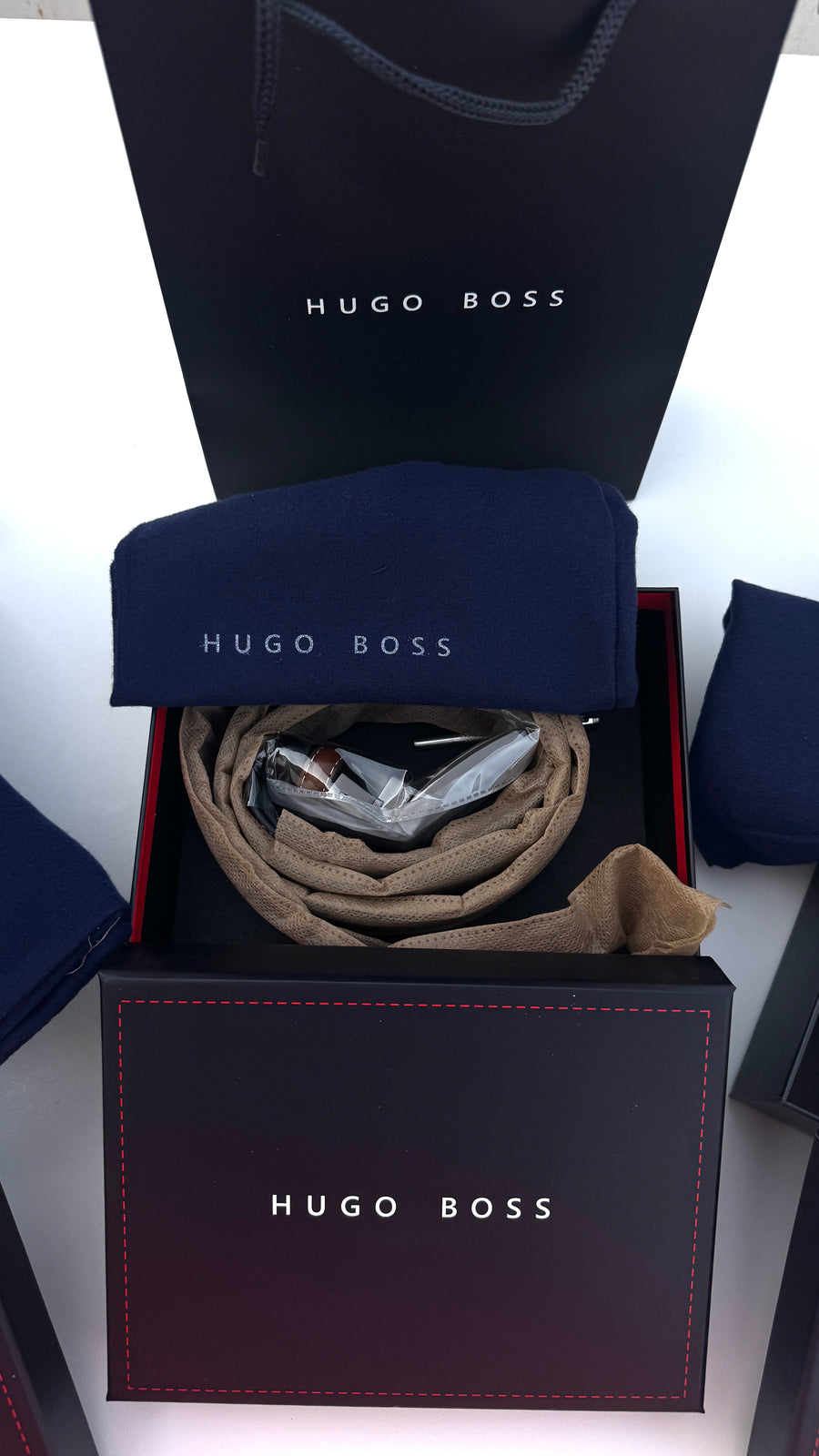 Hugo Boss Double face Belt – Black & Brown with Classic Buckle