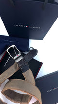 Tommy Hilfiger Double face Belt – Black & Brown with Classic Buckle