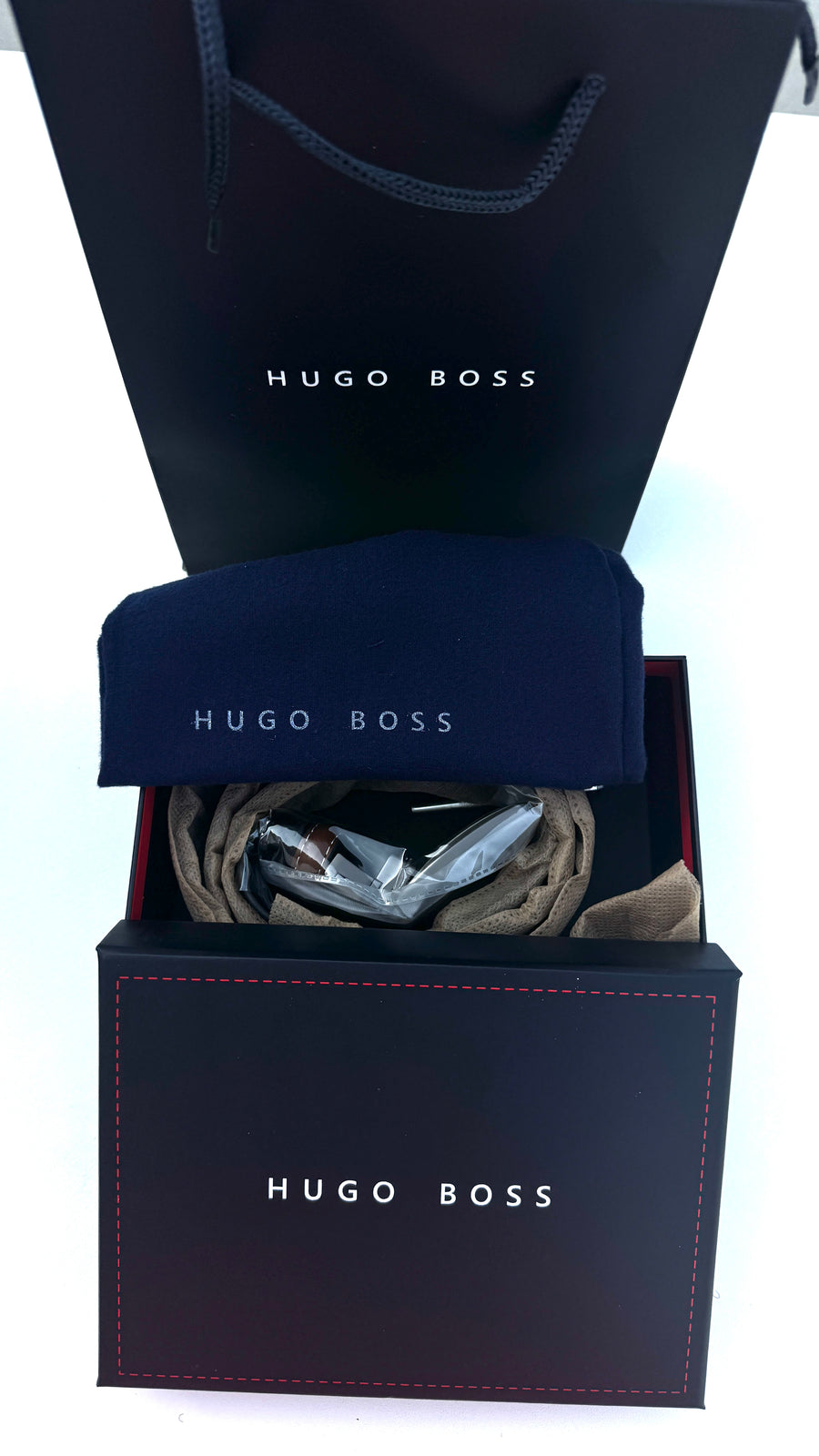 Hugo Boss Double face Belt – Black & Brown with Classic Buckle