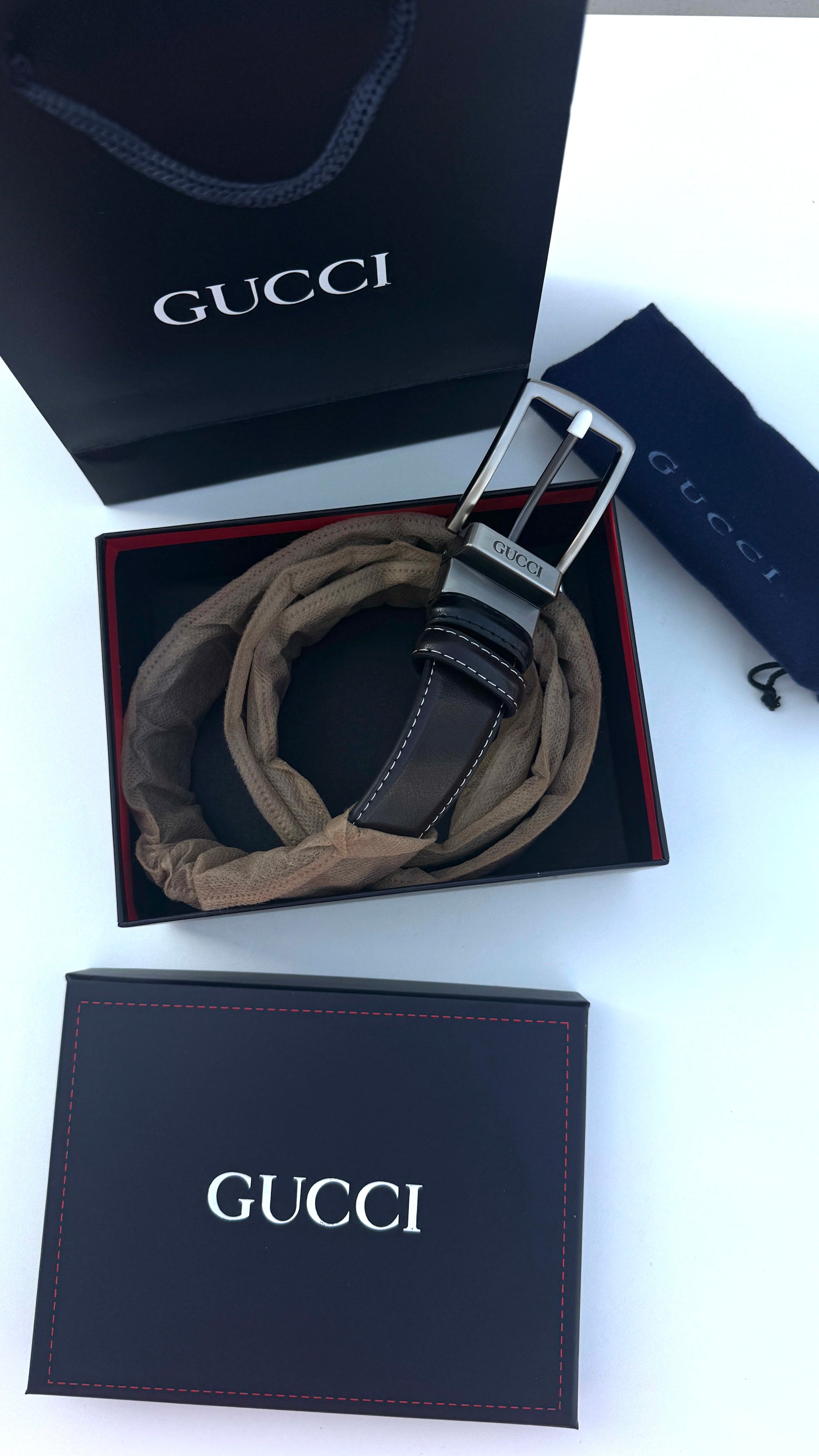 Gucci Double face Belt – Black & Brown with Classic Buckle