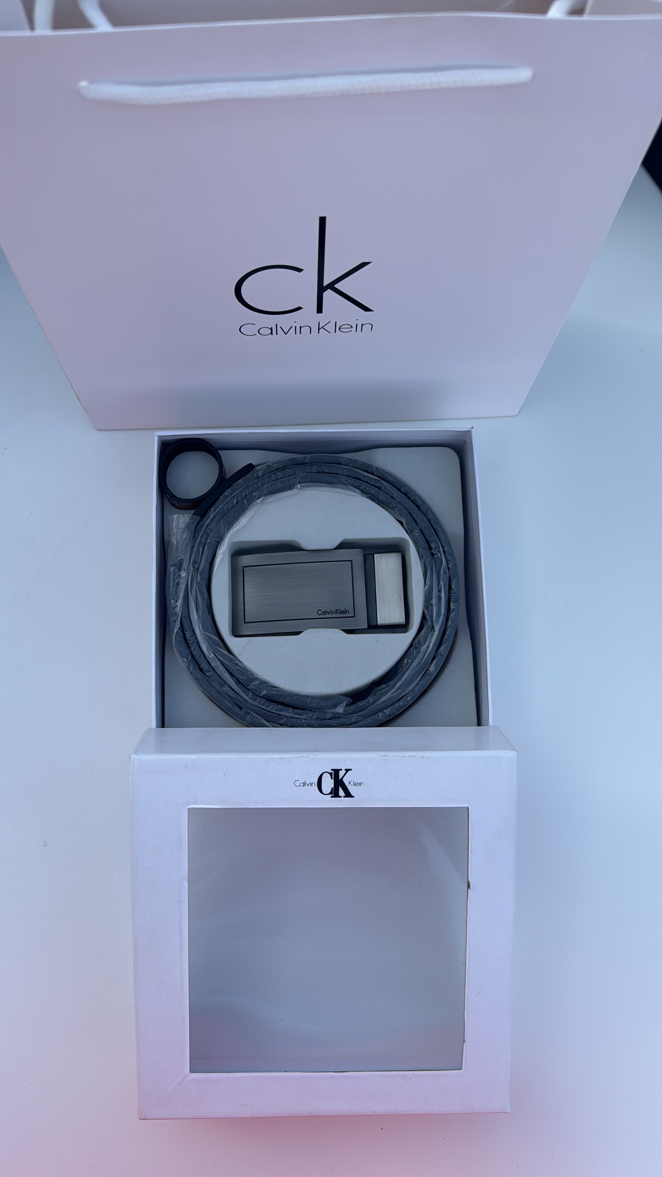Calvin Klein Double face Belt – Black & Brown with Classic Buckle