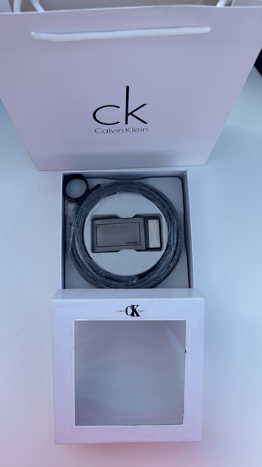 Calvin Klein Double face Belt – Black & Brown with Classic Buckle