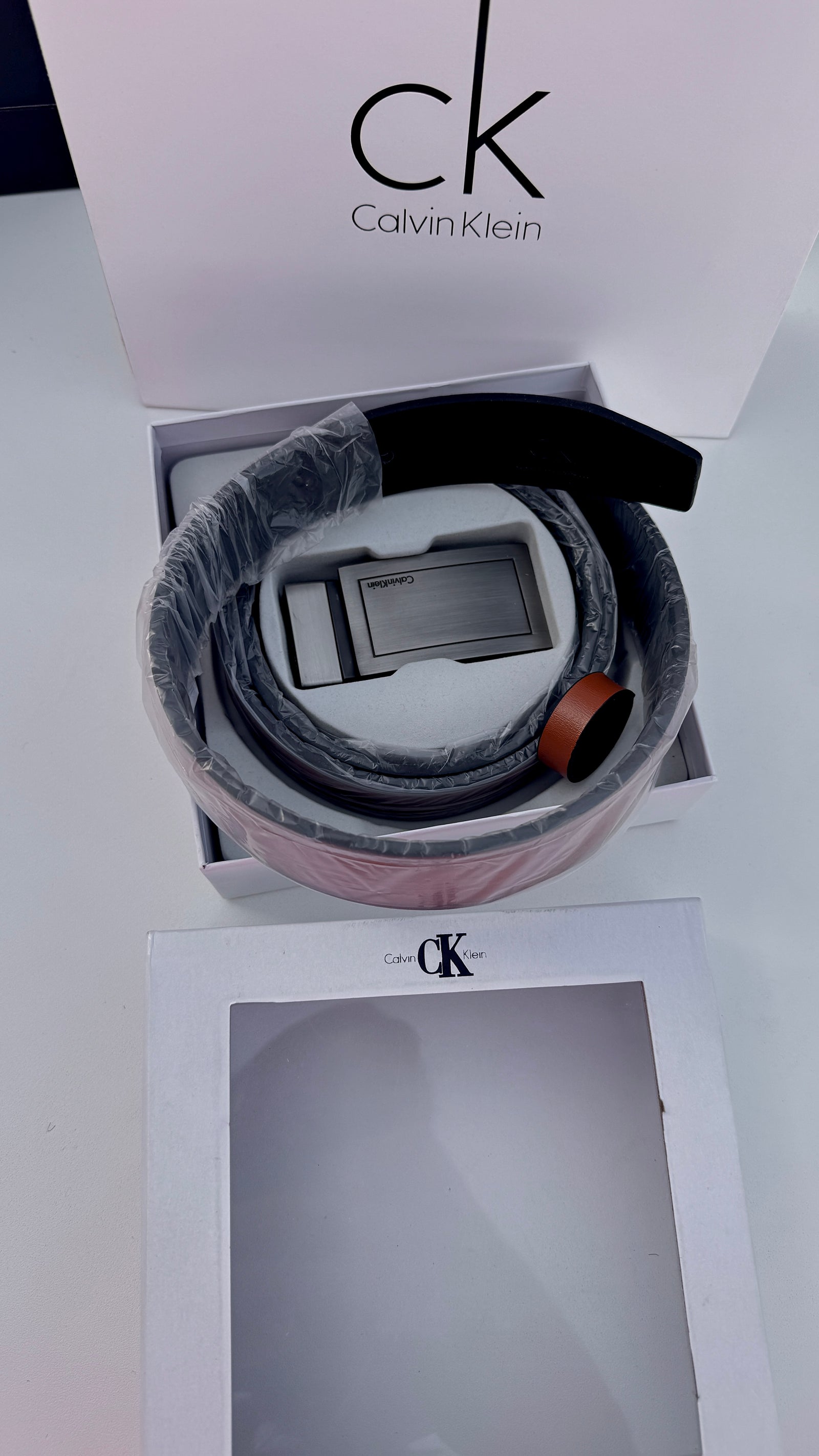 Calvin Klein Double face Belt – Black & Brown with Classic Buckle