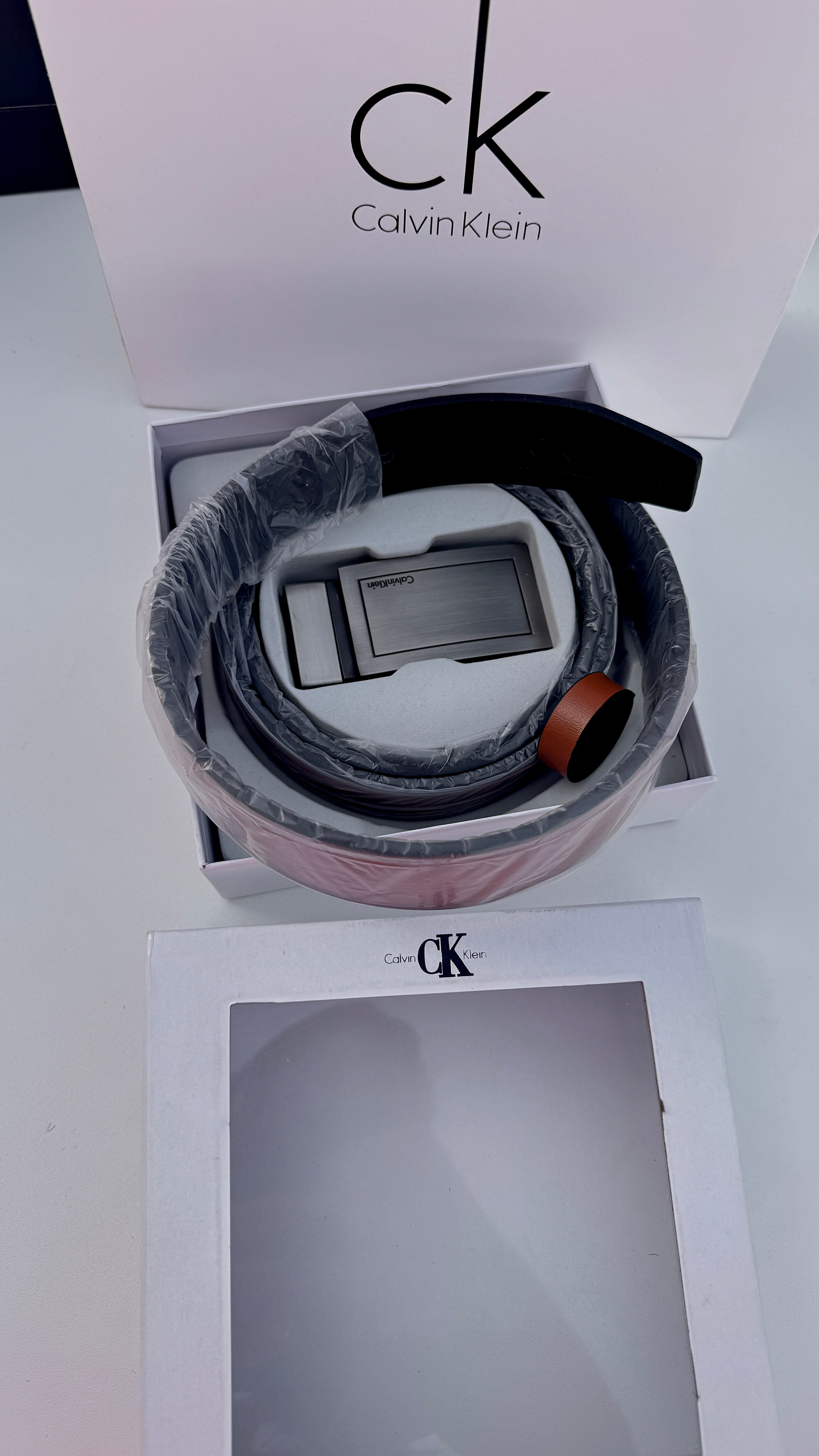 Calvin Klein Double face Belt – Black & Brown with Classic Buckle