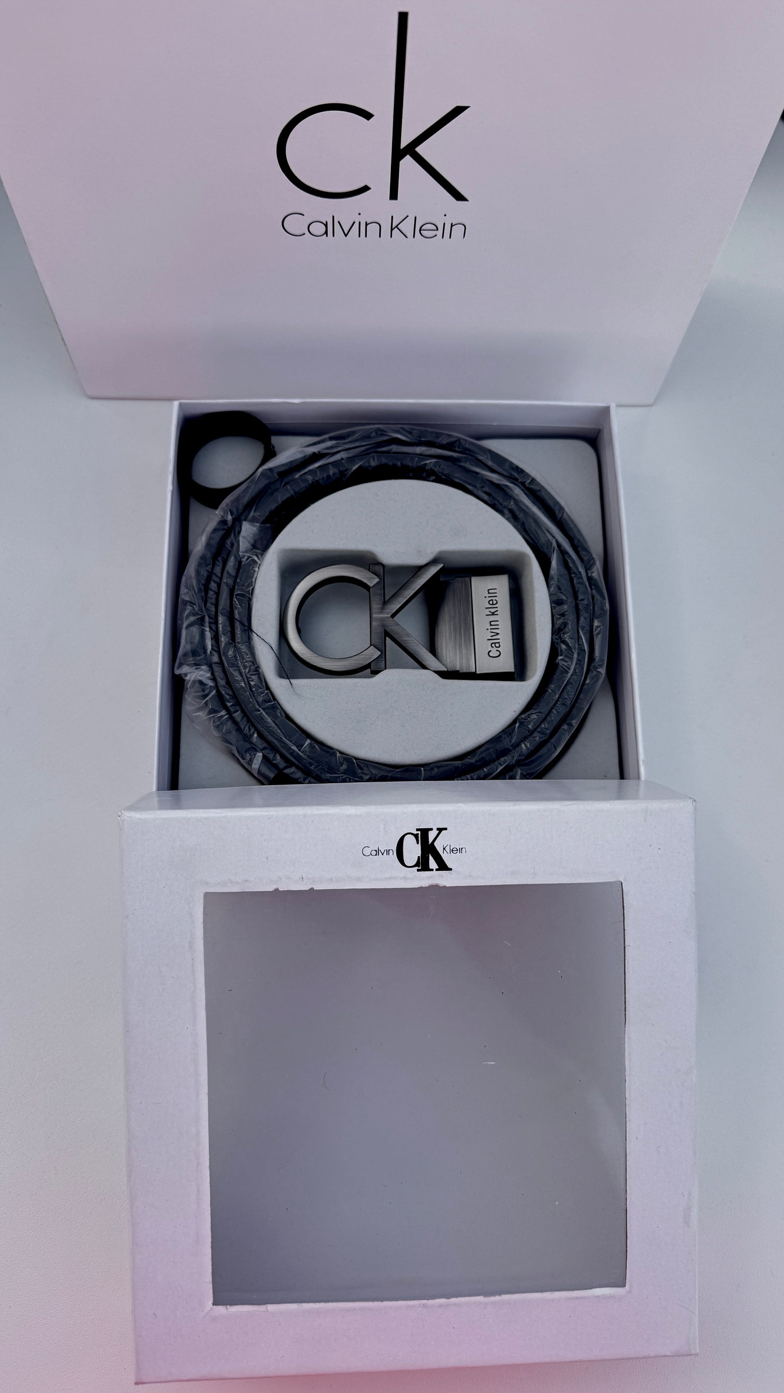 Calvin Klein Double face Belt – Black & Brown with Classic Buckle