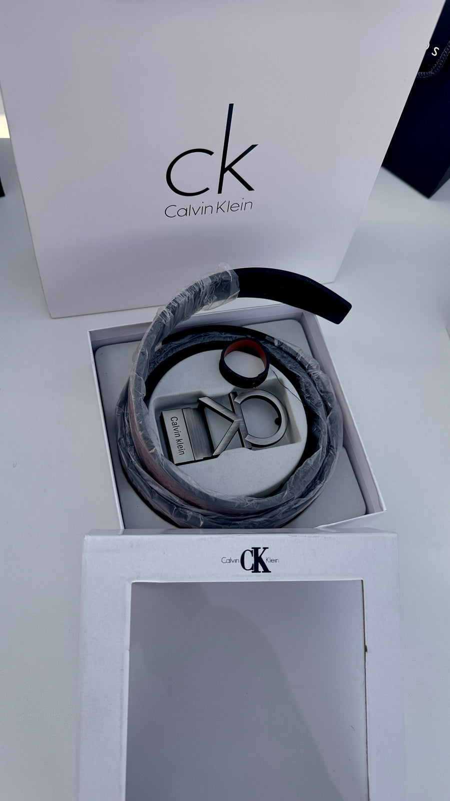 Calvin Klein Double face Belt – Black & Brown with Classic Buckle