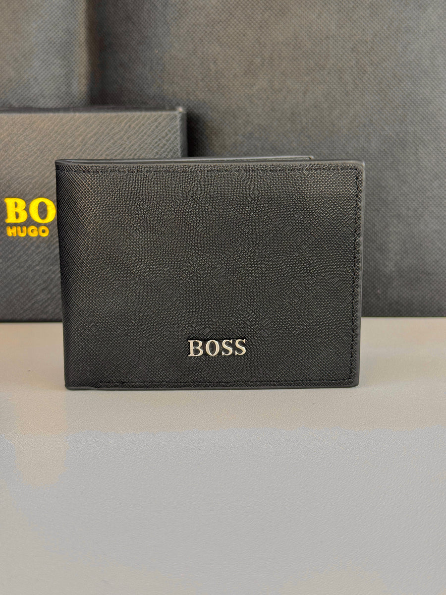 BOSS Leather bifold Wallet – Premium Gift Packaging Included